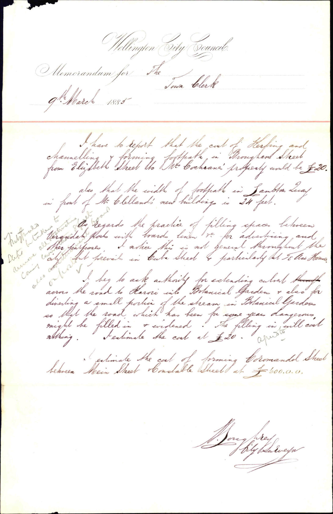 Sundry matters - City Surveyor