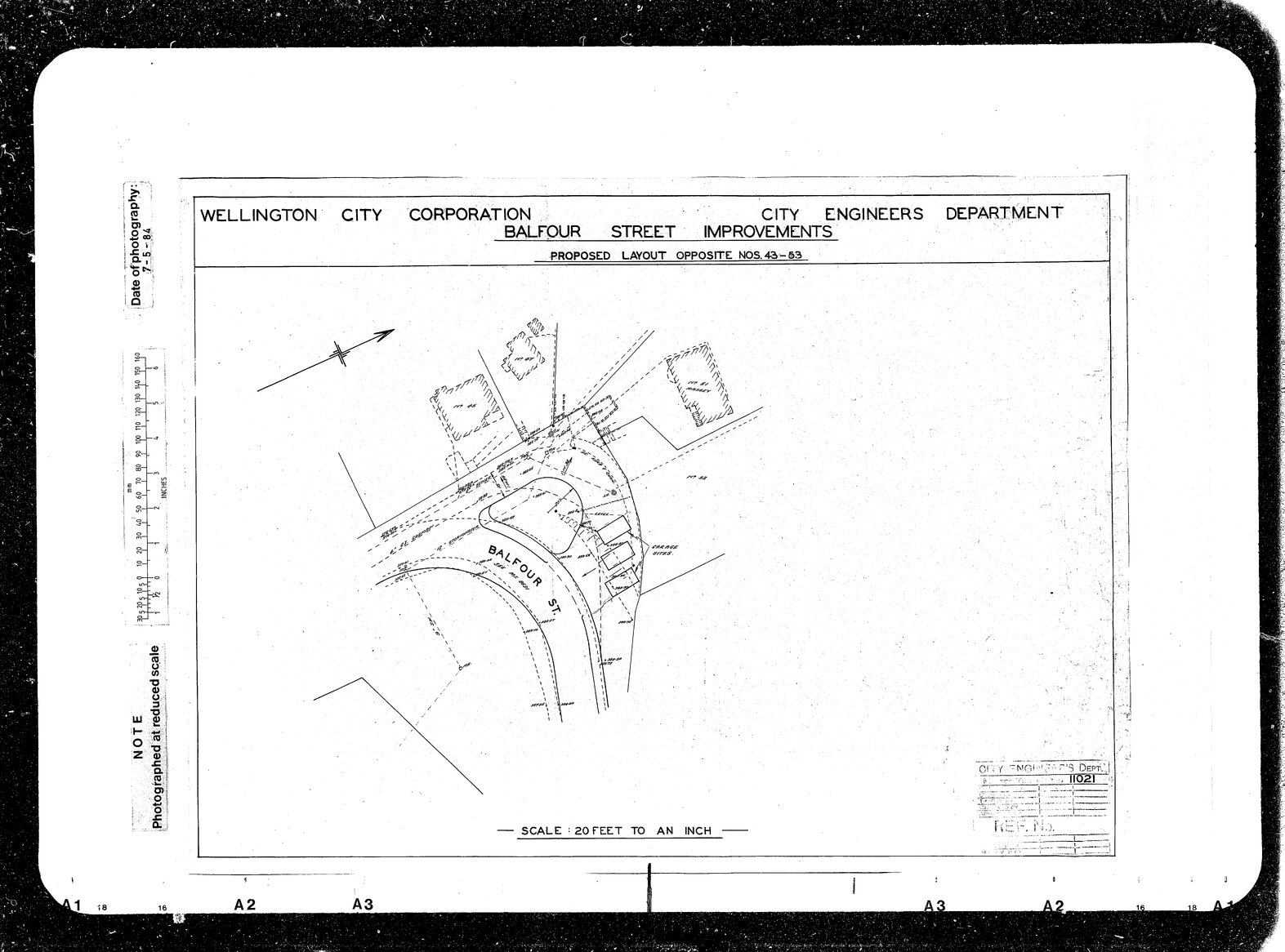 Balfour Street Improvements, Proposed Layout opposite Numbers 43-53