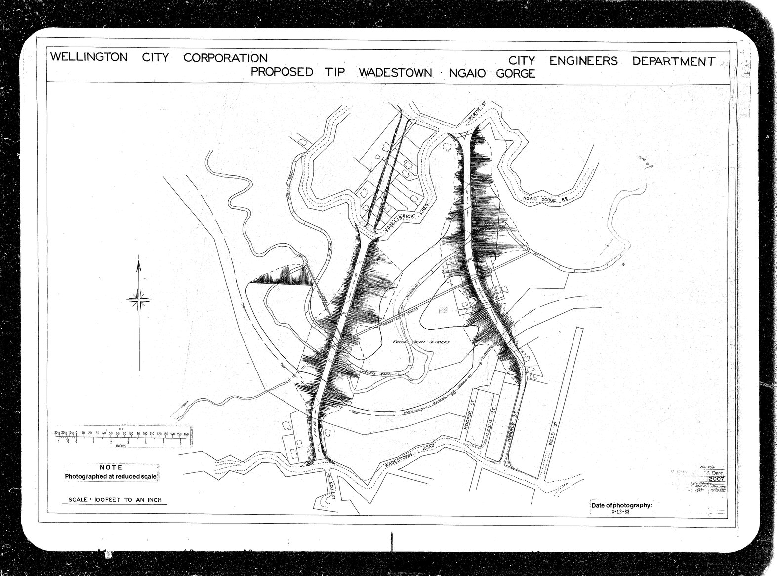 Proposed Tip, Ngaio to Wadestown Gorge, also shows Access Road