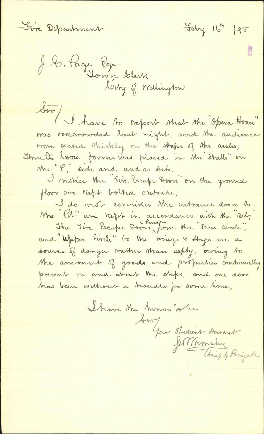 Opera House - Captain, Fire Brigade