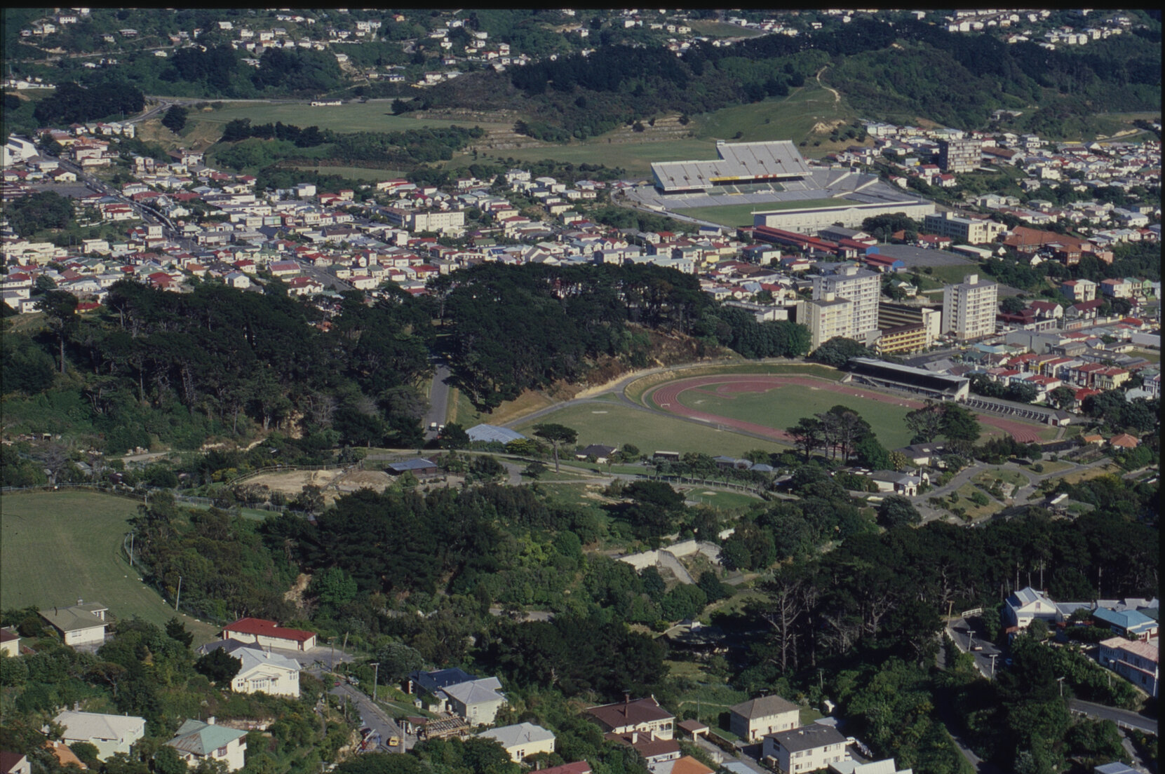 Elevated view of Southern Newtown
