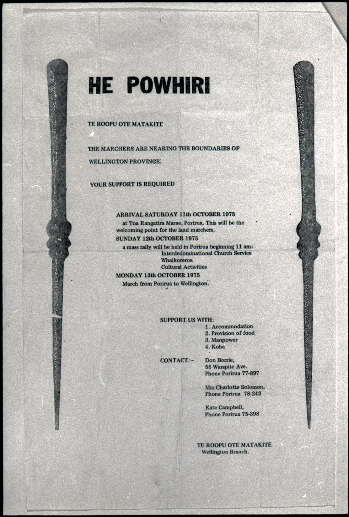 Copy: Abortion, Apartheid, Unions, Nuclear (posters, handouts, protests)