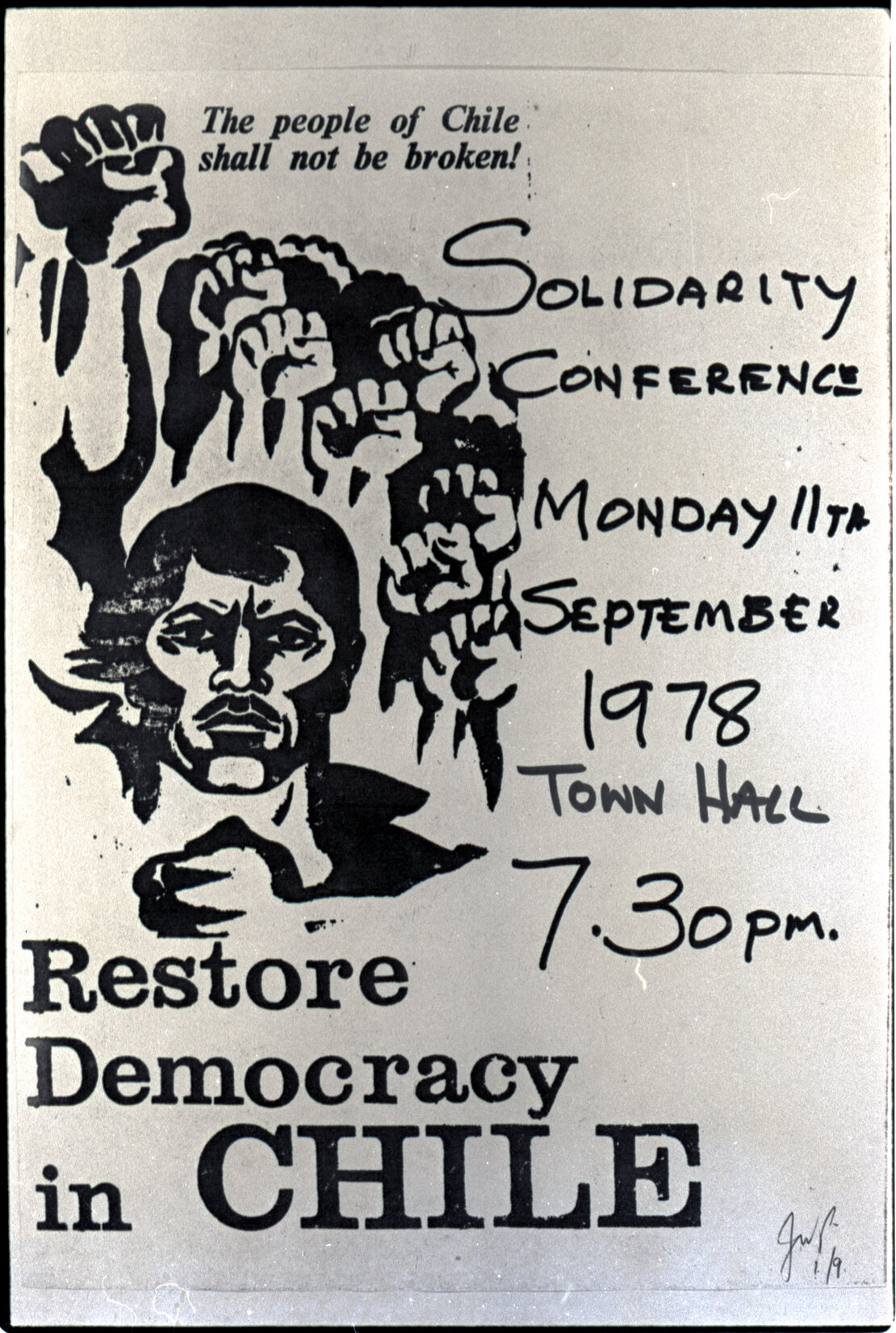 Copy: Abortion, Apartheid, Unions, Nuclear (posters, handouts, protests)