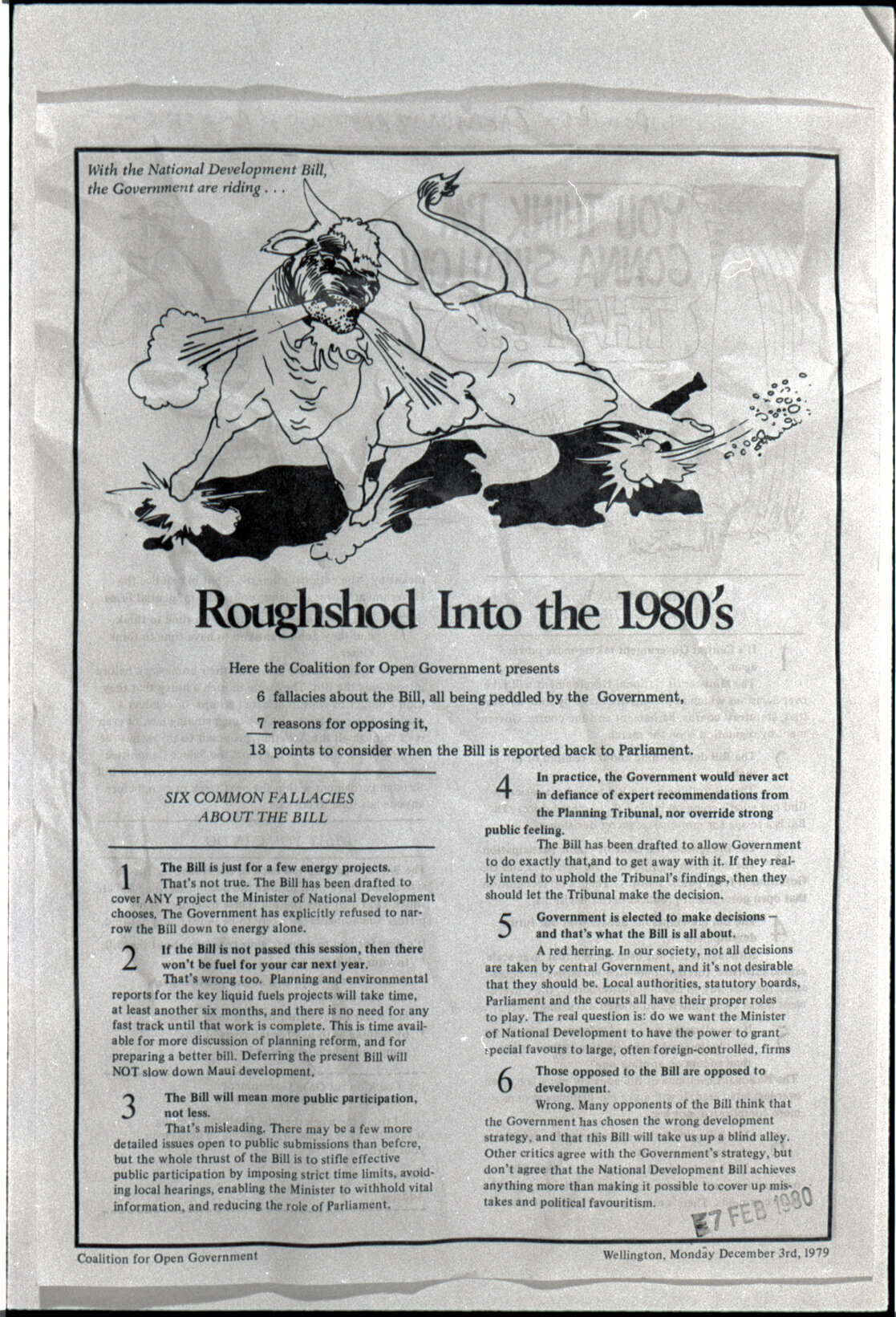 Copy: Abortion, Apartheid, Unions, Nuclear (posters, handouts, protests)