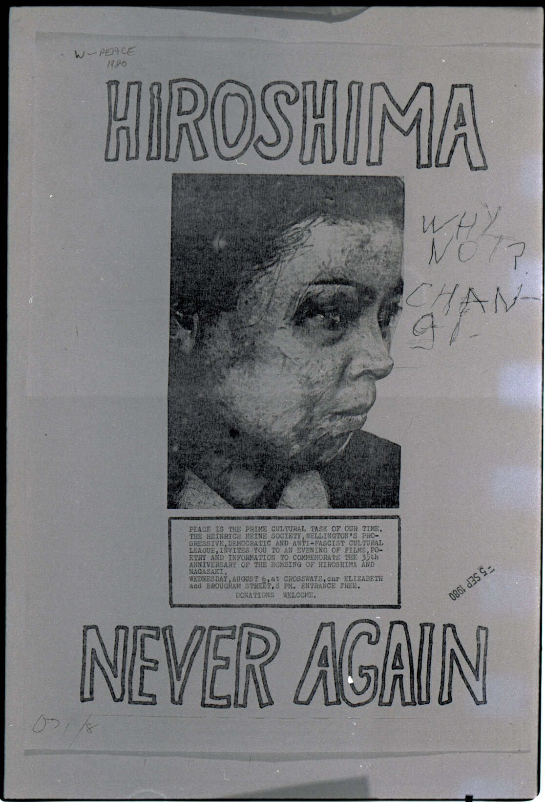 Copy: Abortion, Apartheid, Unions, Nuclear (posters, handouts, protests)