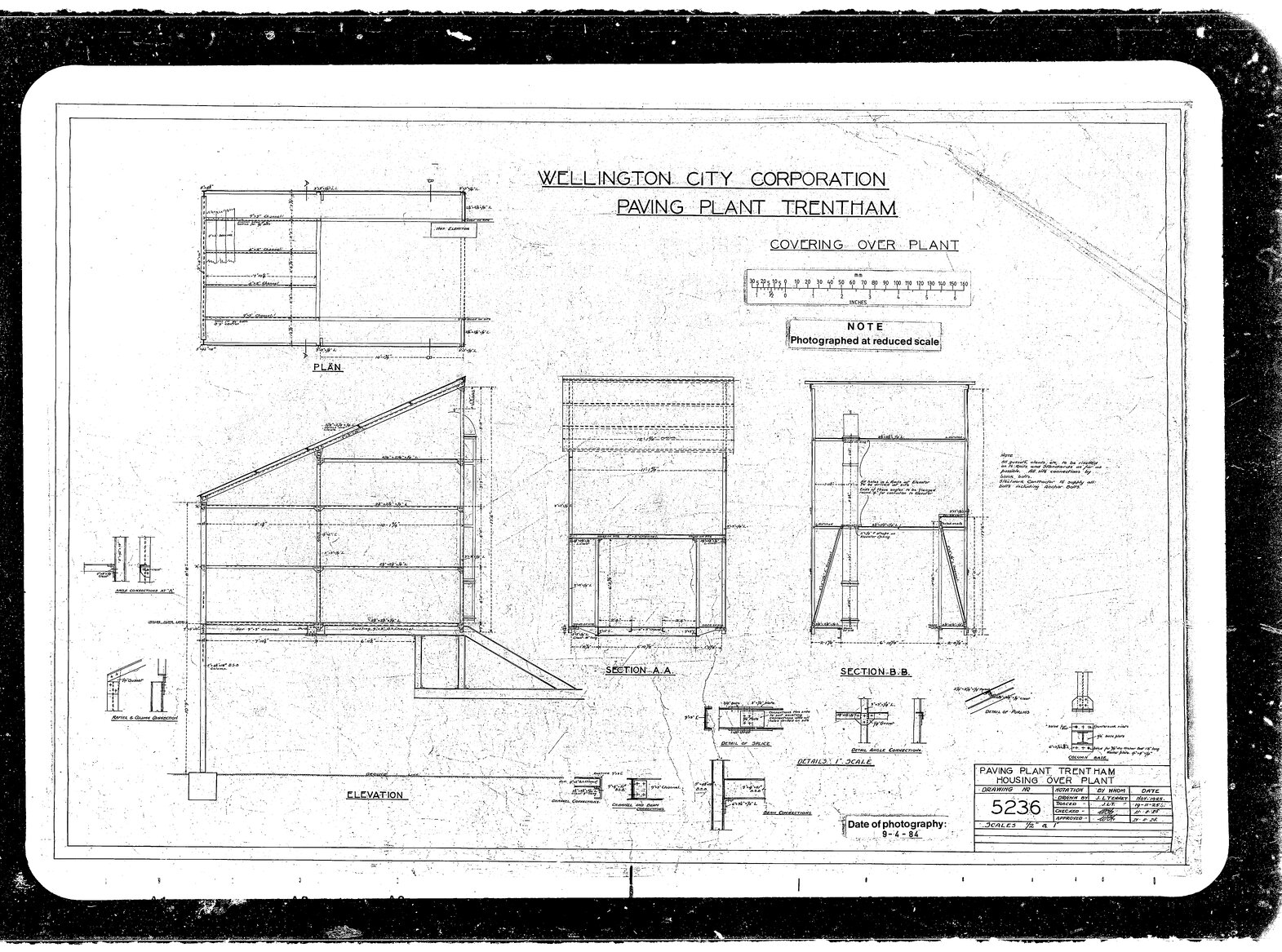 Covering over Paving Plant, Trentham, re-erected on the Ngahauranga Gorge Road [Ngauranga] in February 1928