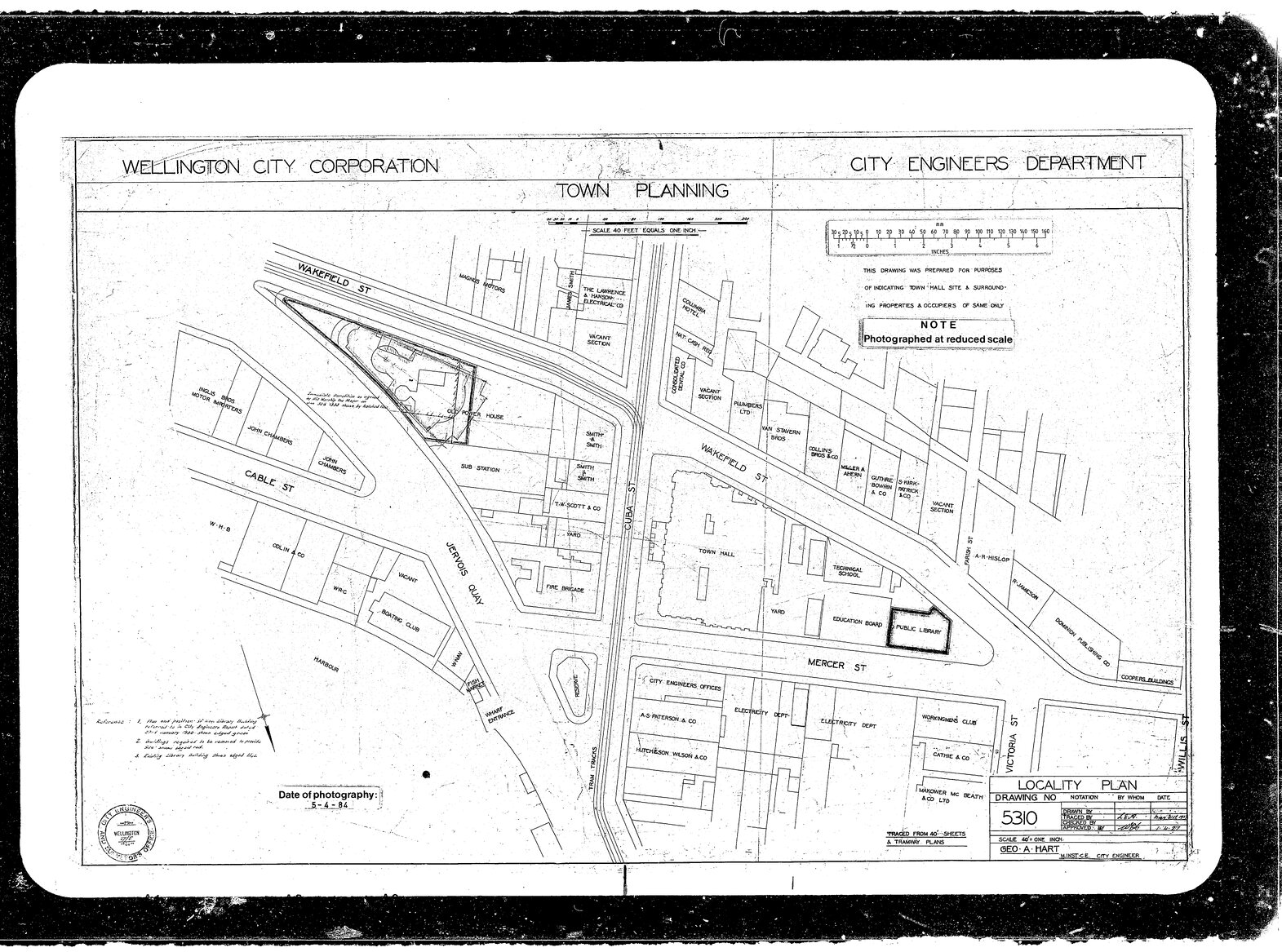 Proposed site for Central Library, Old Tramway Power House site, corner Wakefield Street and Jervois Quay