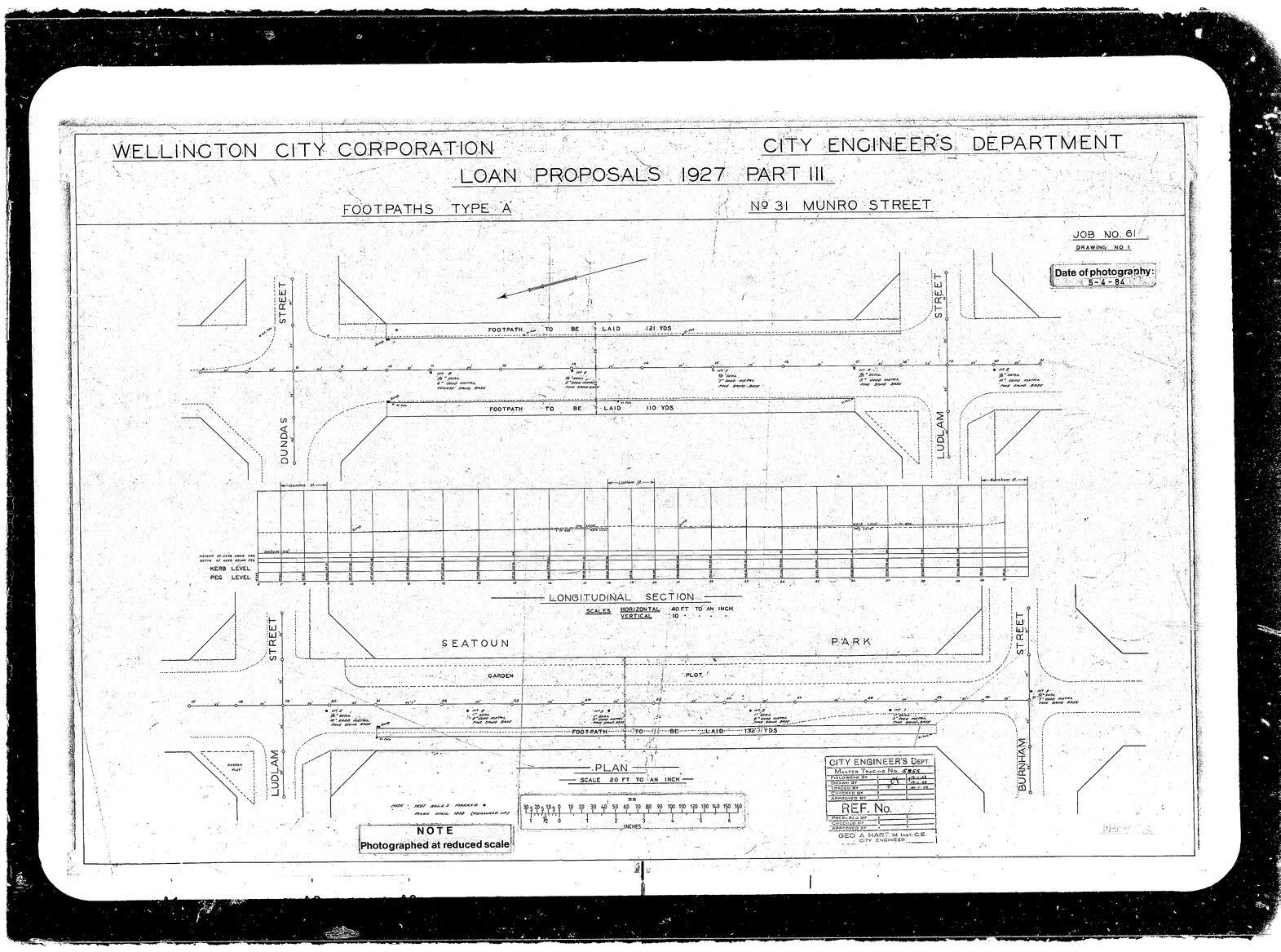 Footpaths type 'A', Monro Street
