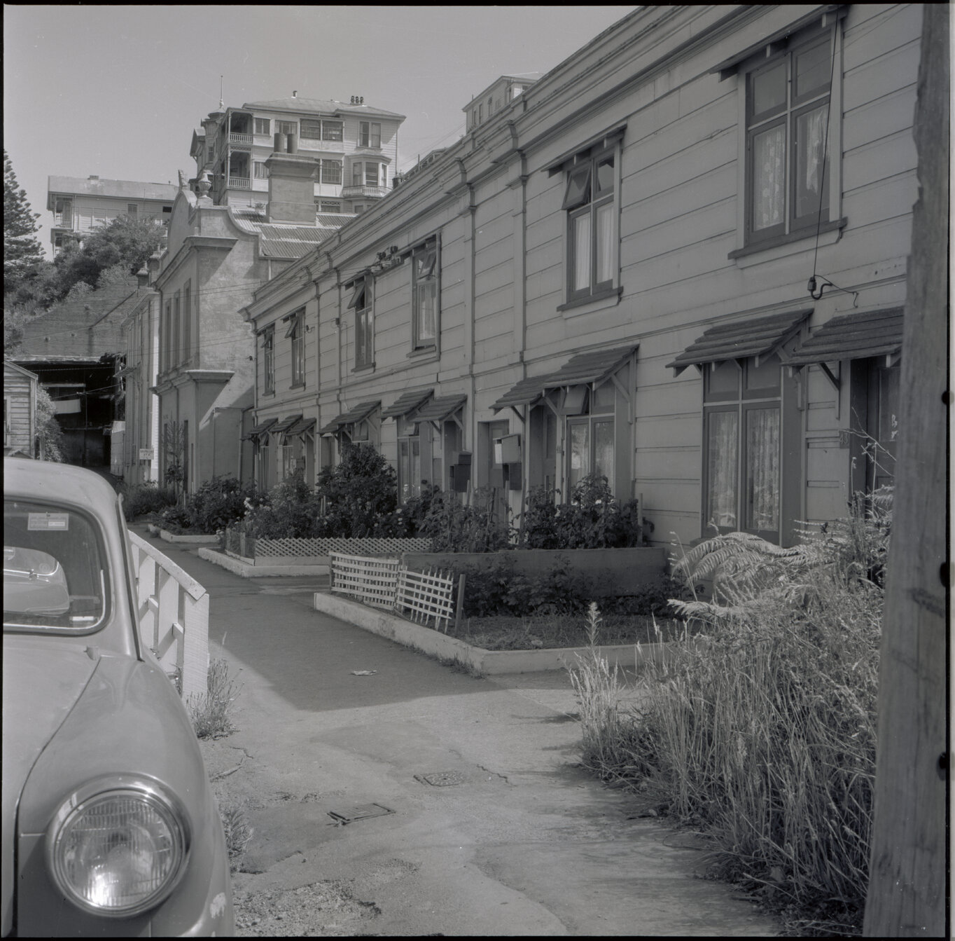 p. 33 - 43 Boulcott Street, a two storey wooden building containing six semi detatched dwellings - on the corner of Athol Crescent and Church Street