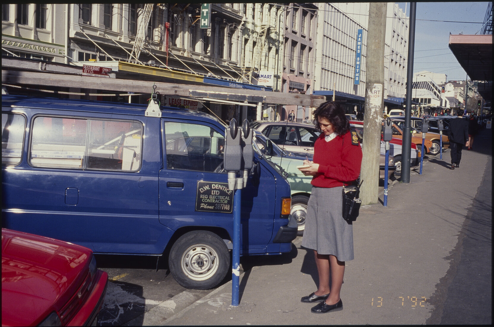 City Council offices, parking meter warden