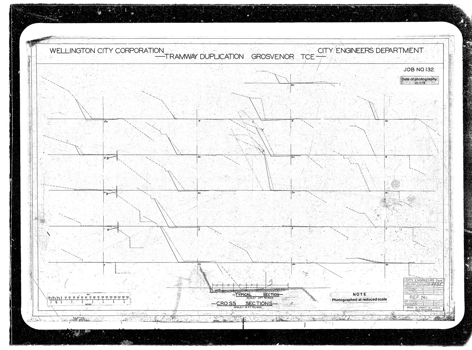 Grosvenor Terrace, Tramway Duplication, Cross Sections