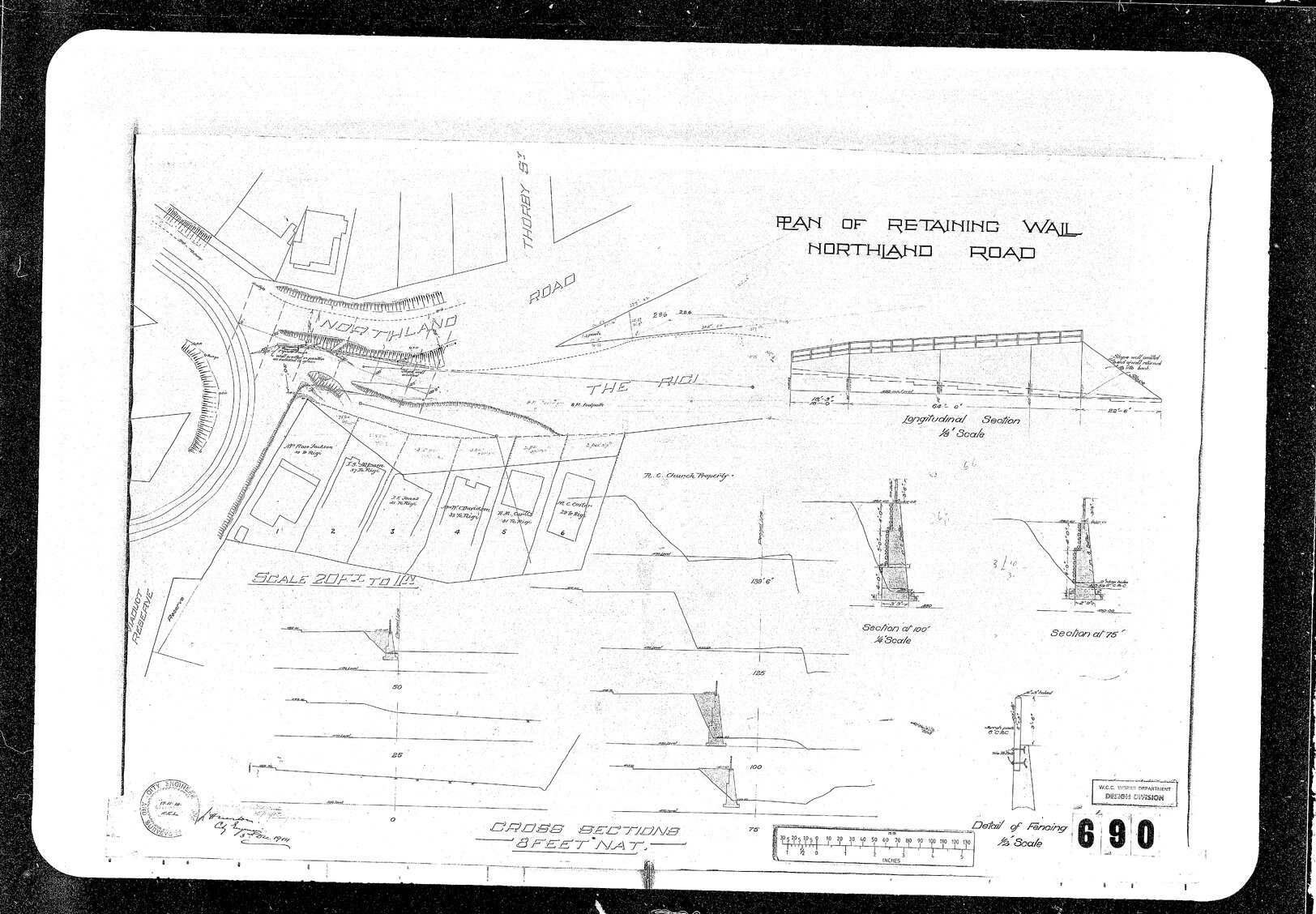 Retaining Wall, Northland Road