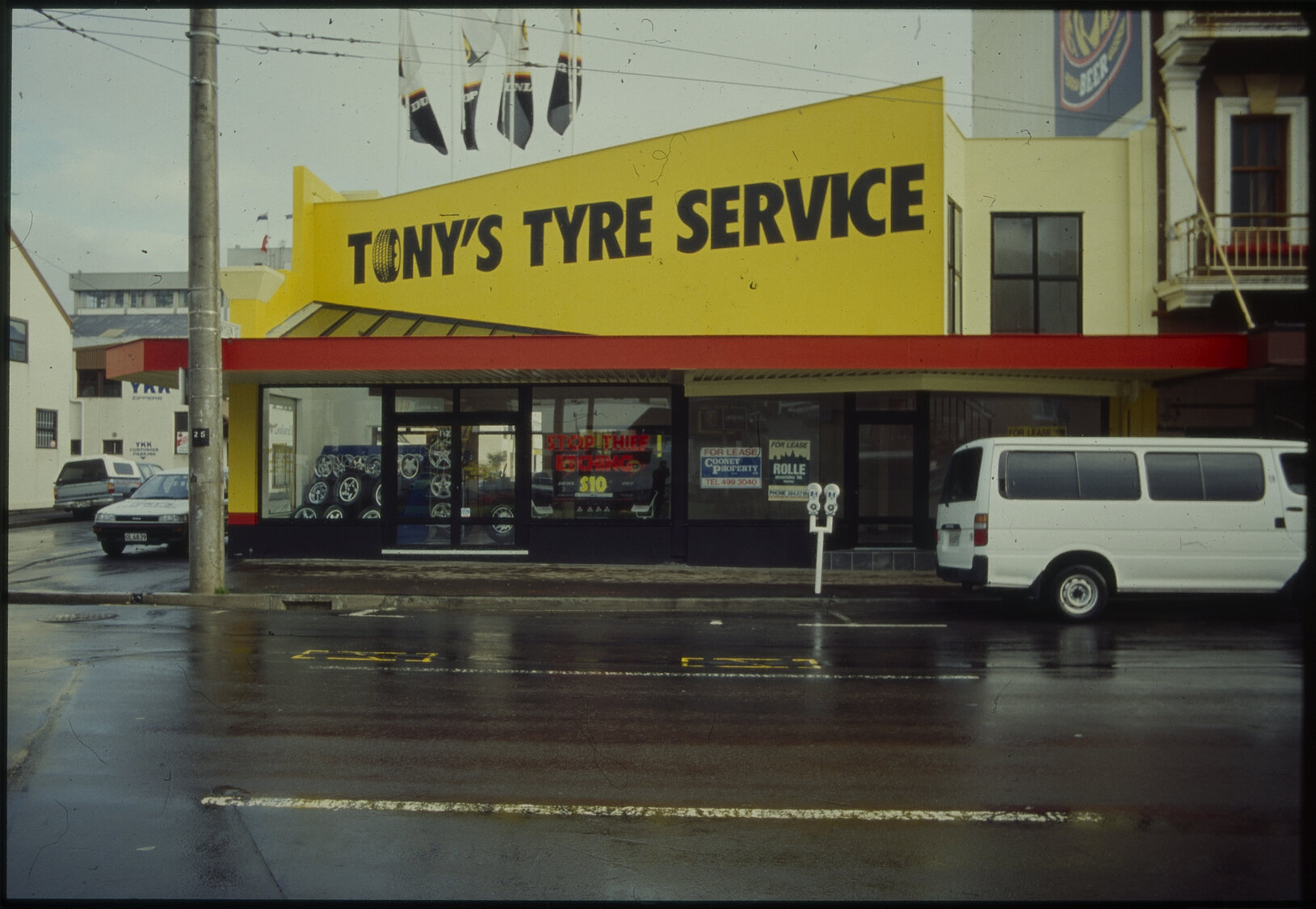 Tony's Tyre Service, Corner of Cambridge Terrace and Tennyson Street​