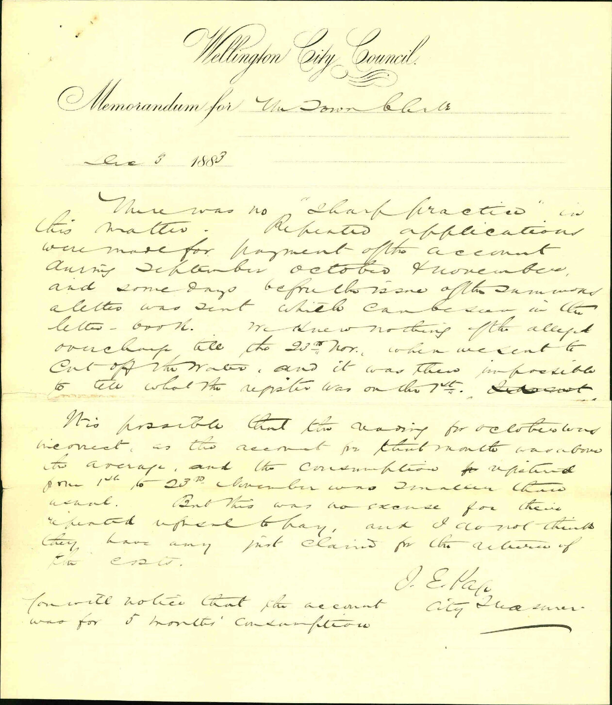 Summons for non payment of water account - Robertson &amp; Co