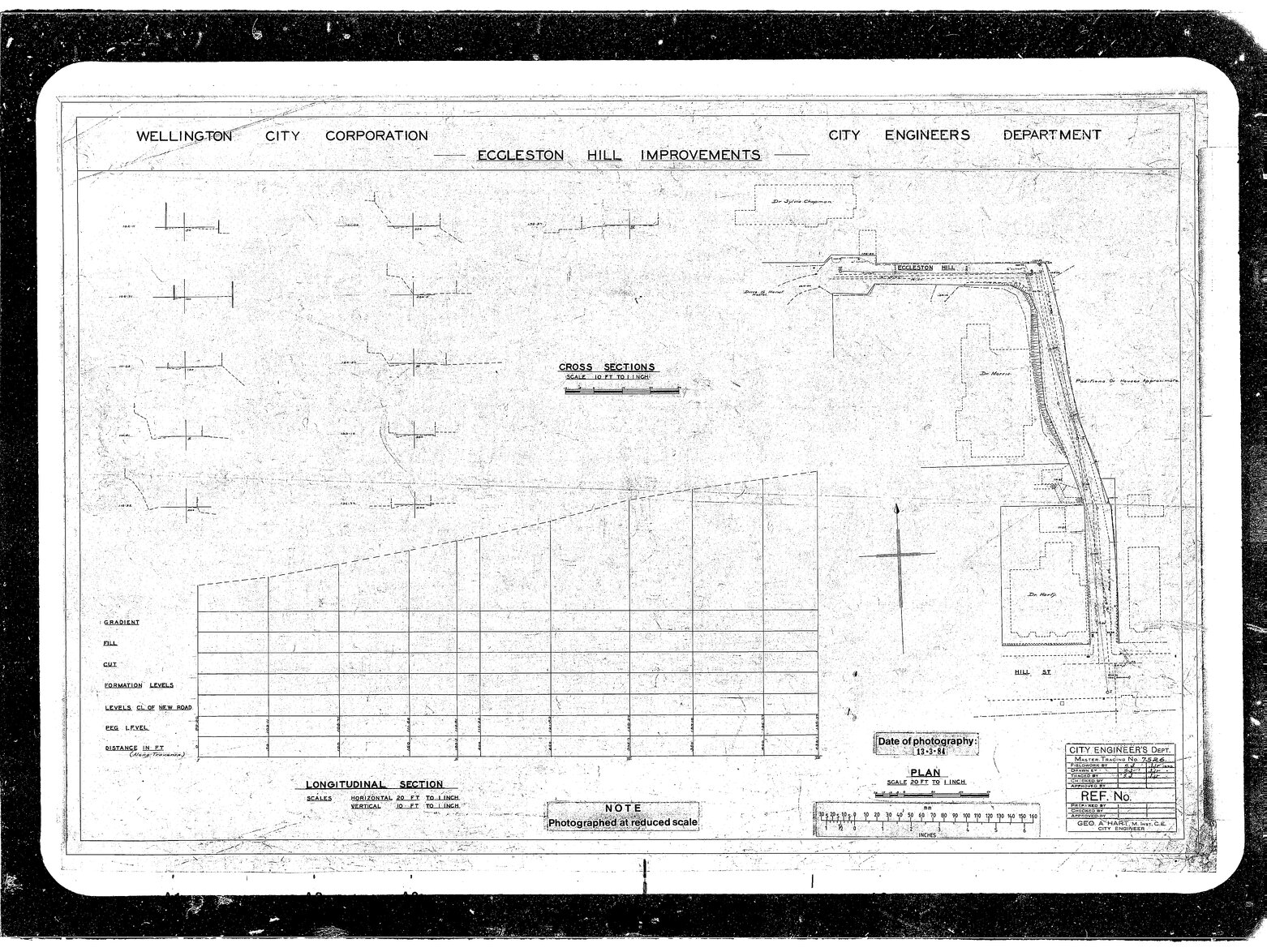Eccleston Hill Improvement, Plan and Cross Sections
