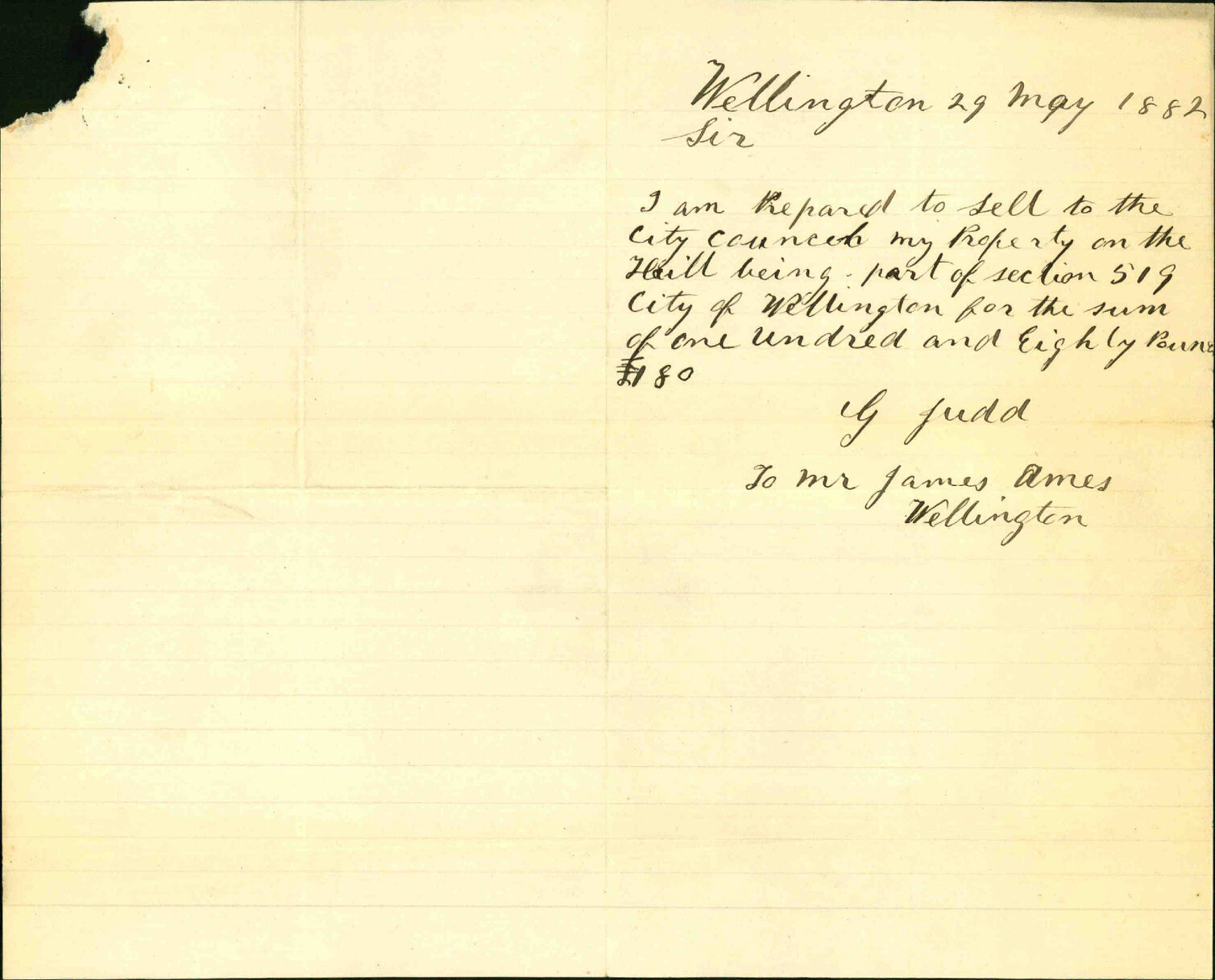 Cost of new cutting, Clenbervie Terrace - City Surveyor