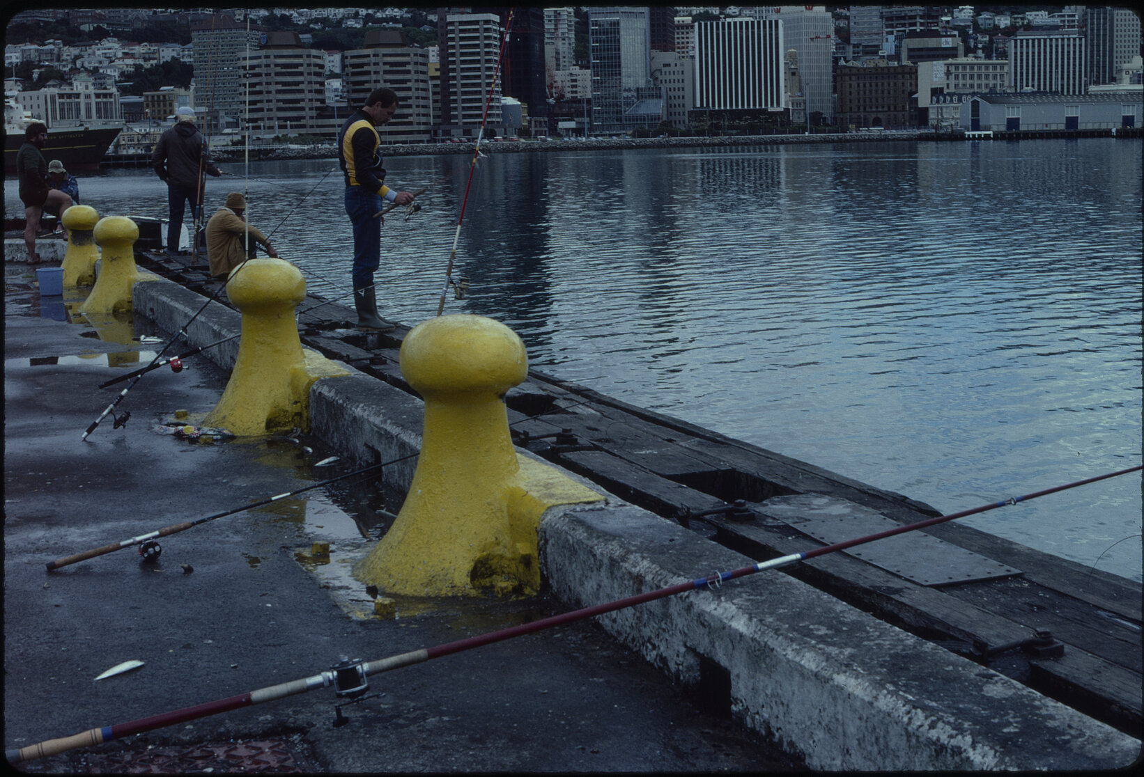 Harbour and wharf area, fishermen
