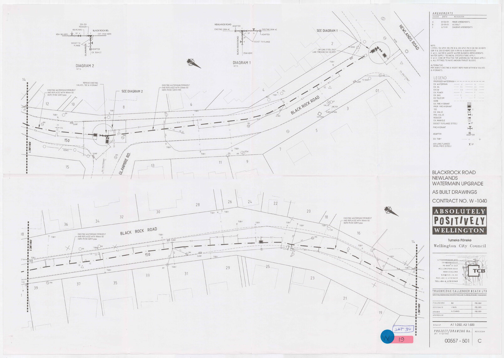 Black Rock Road, Newlands, Watermain Upgrade, AS Built Drawings