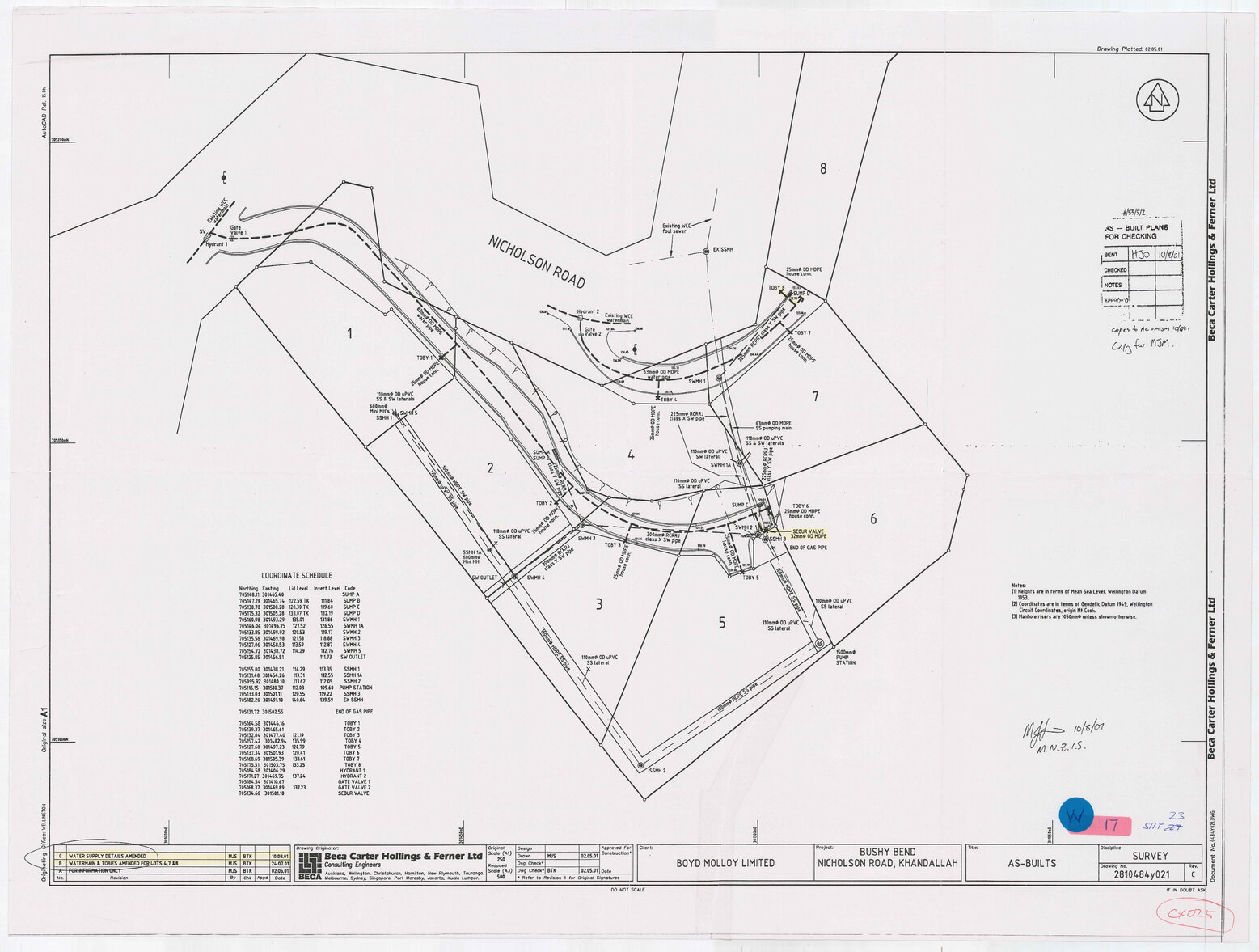AS- Builts, Bushy bend Nicholson Road Khandallah