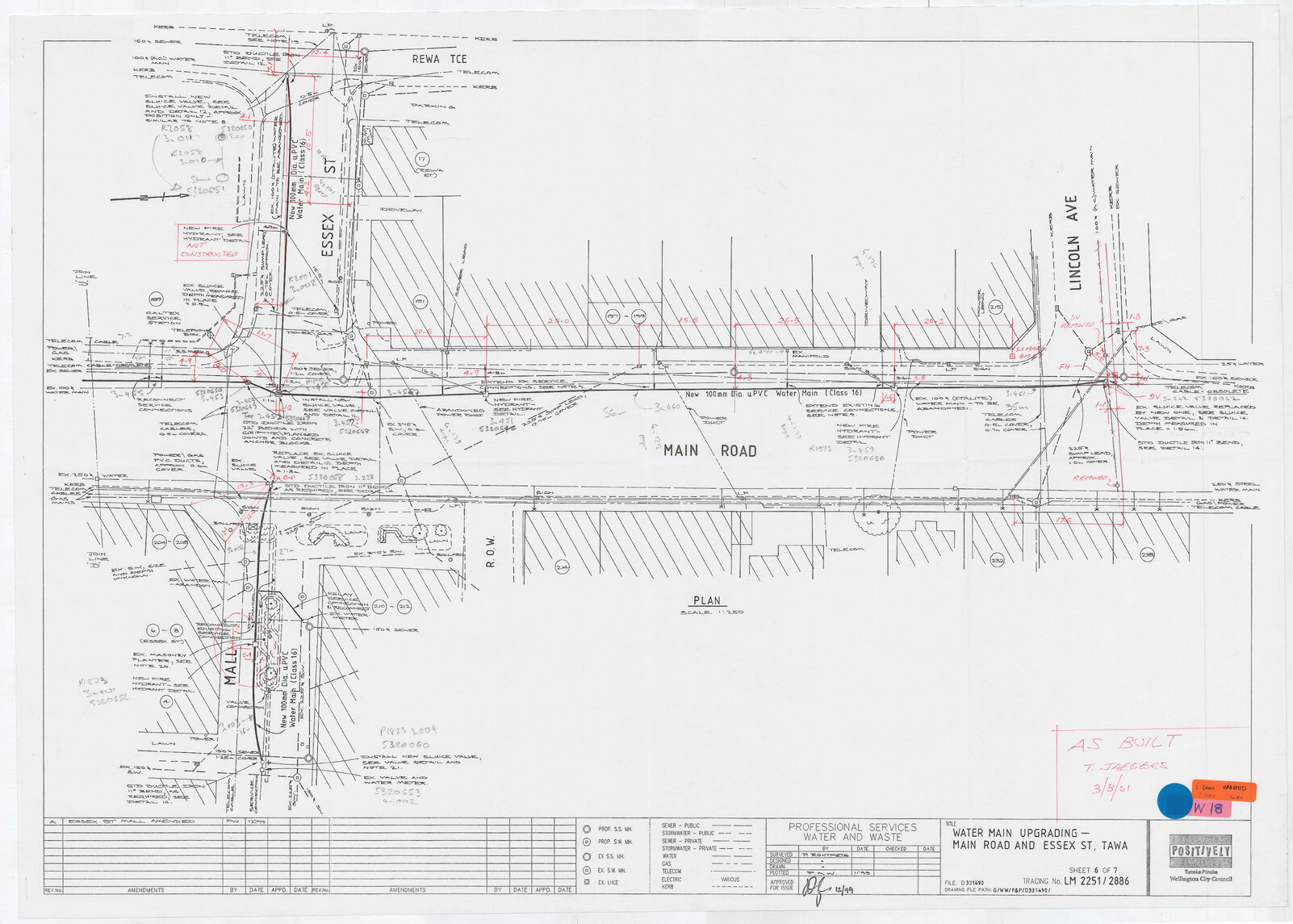 Water Main Upgrading - Main Road and Essex Street, Tawa