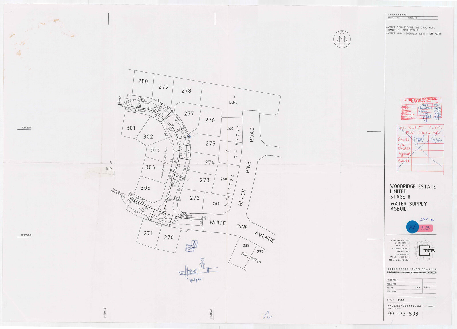Woodridge Estate Limited Stage 8 Water Supply Asbuilt
