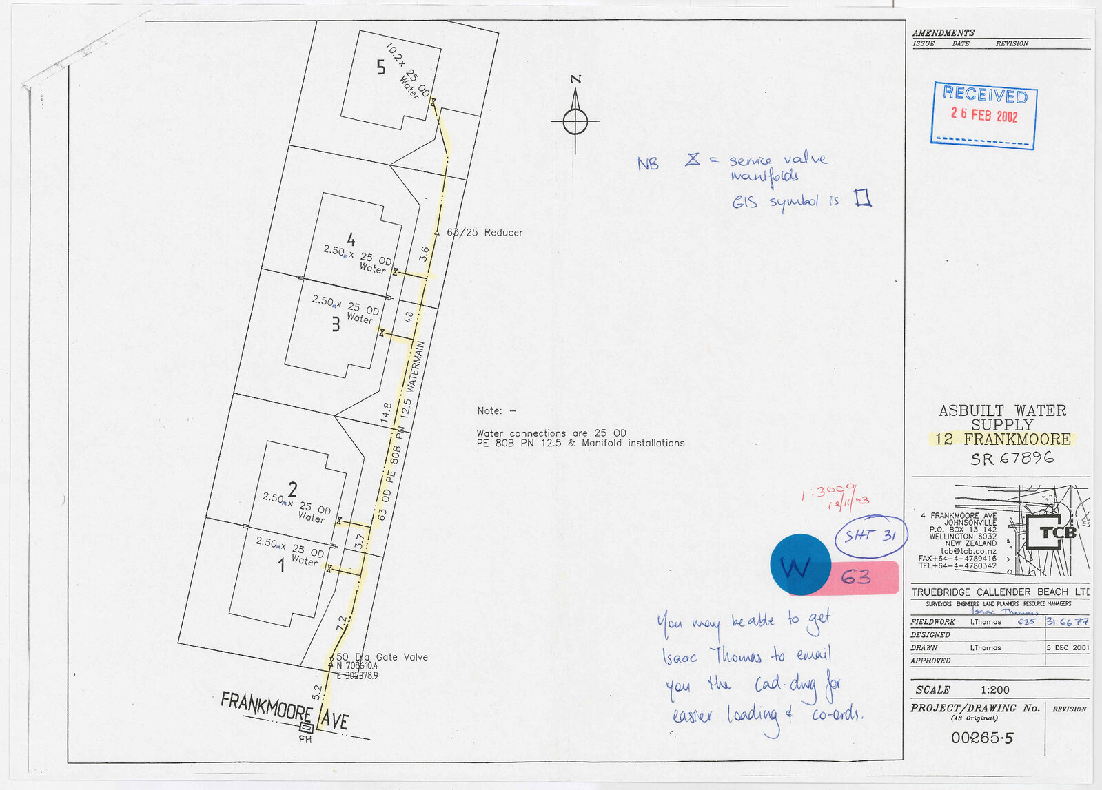 Asbuilt Water Supply 12 Frankmoore