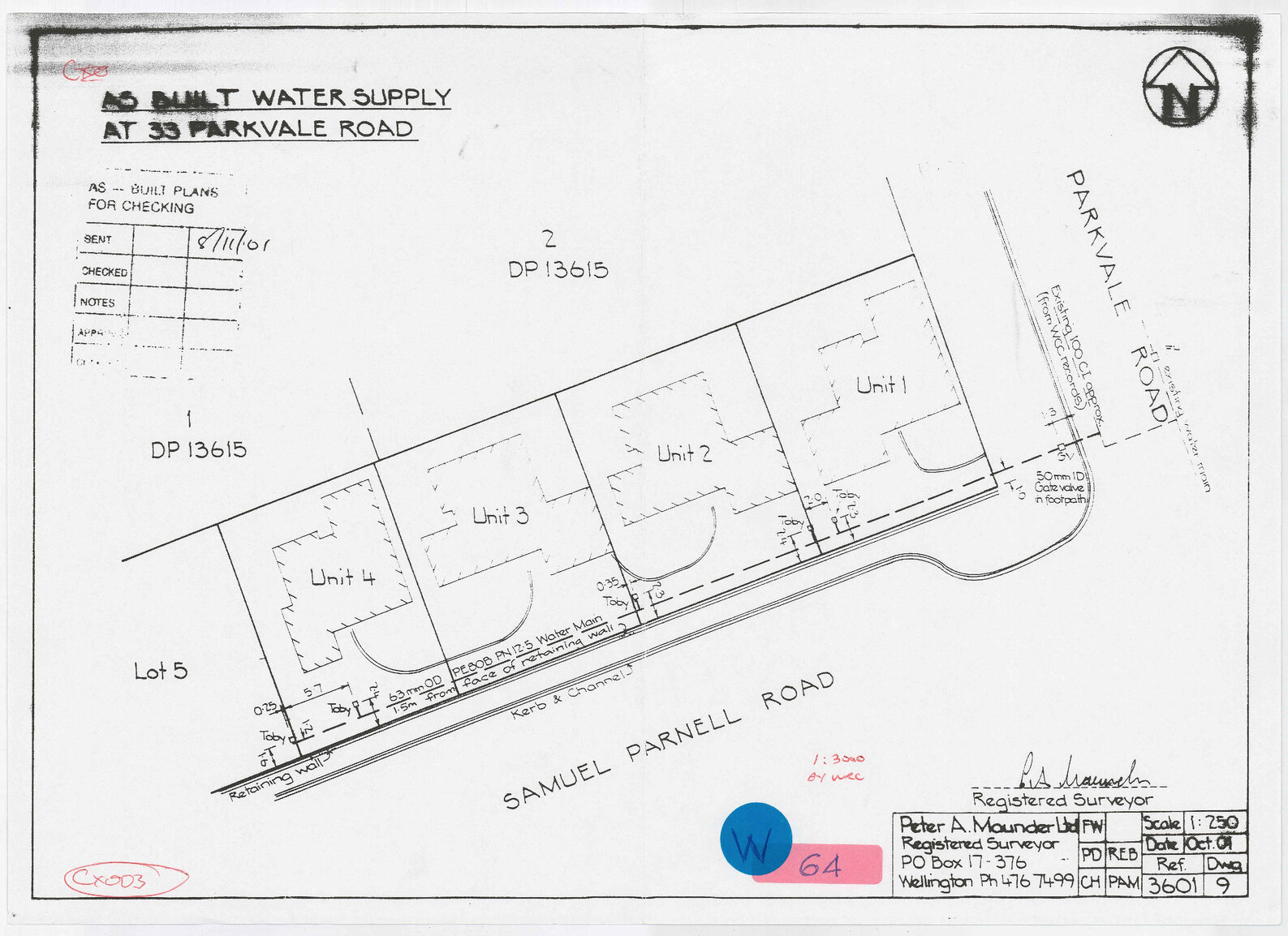 As Built Water Supply at 33 Parkvale Road