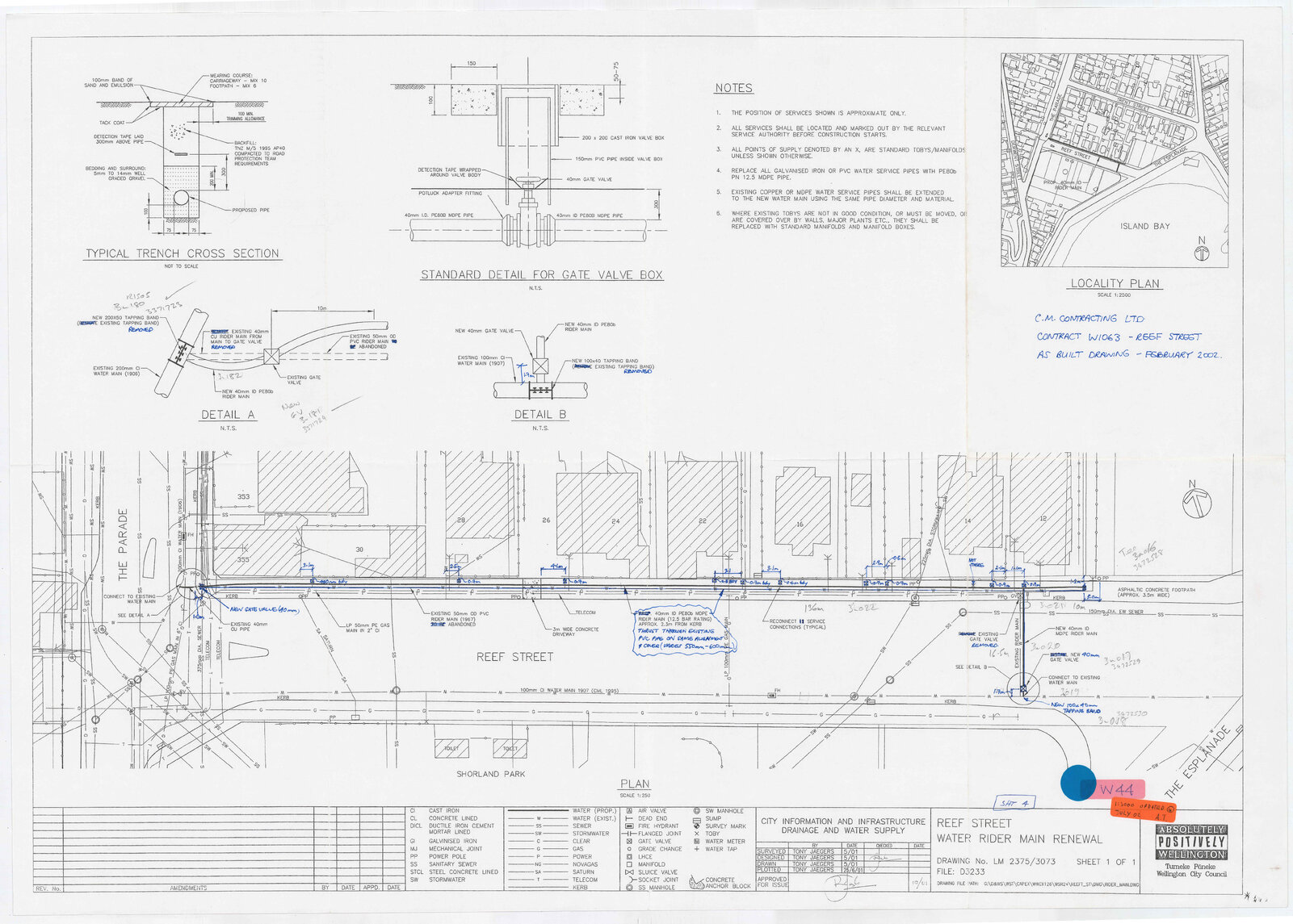 Reef Street, Water Rider Main Renewal