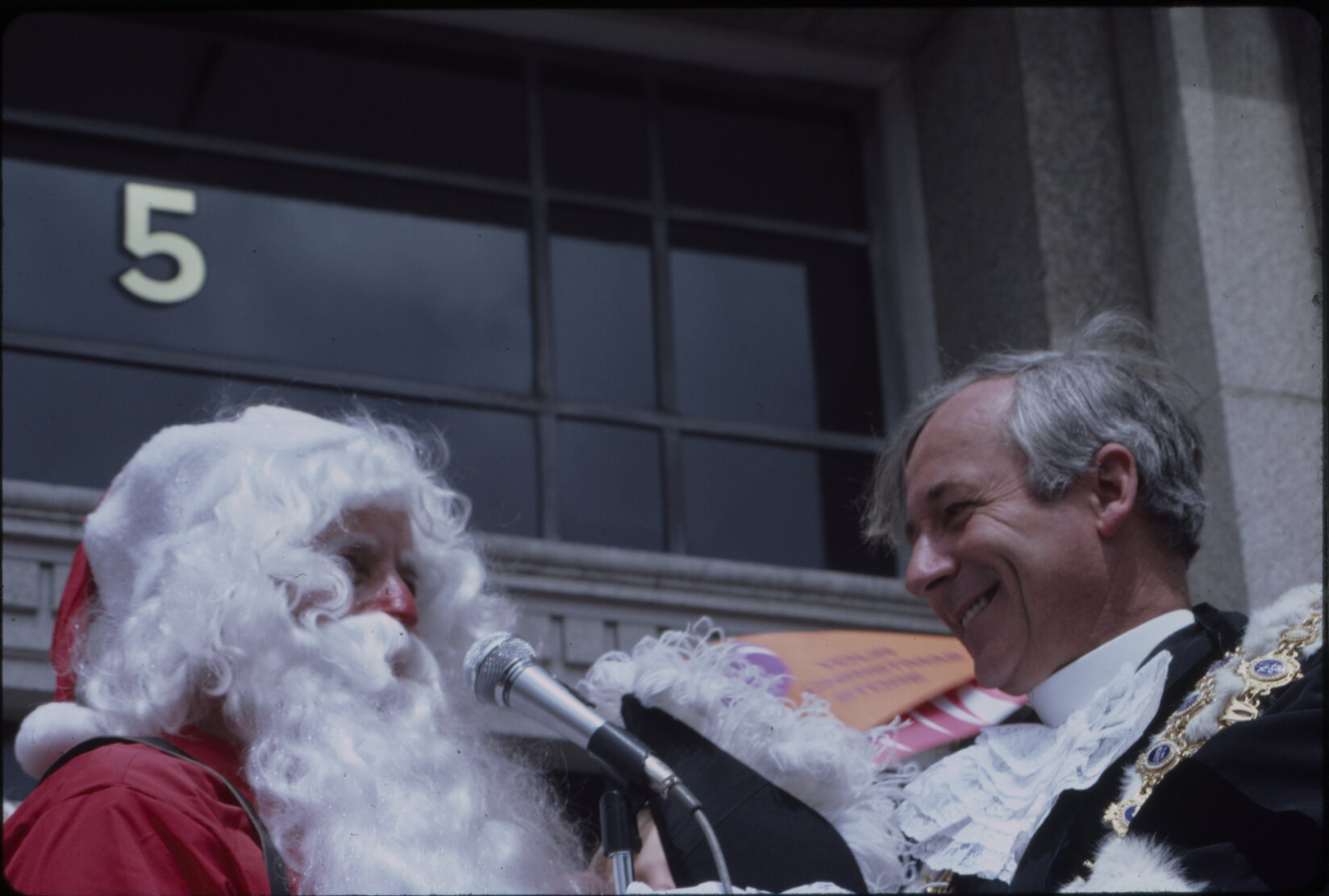 Parades, Santa giving a speech