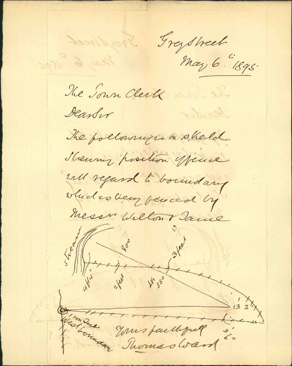 Boundary fence at Cemetery - Thomas Ward