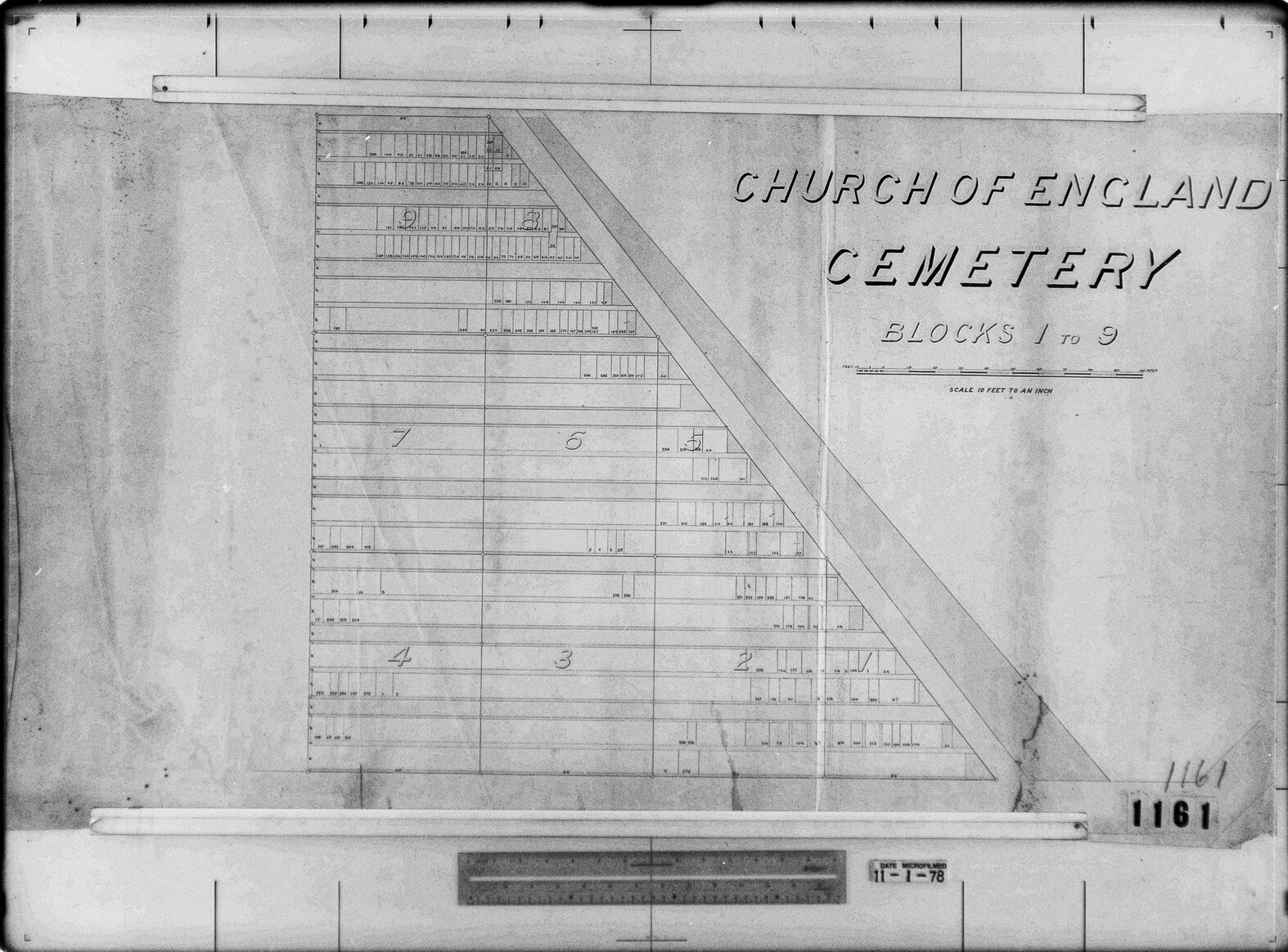 Karori Cemetery, Church of England Division, Blocks 1 to 9