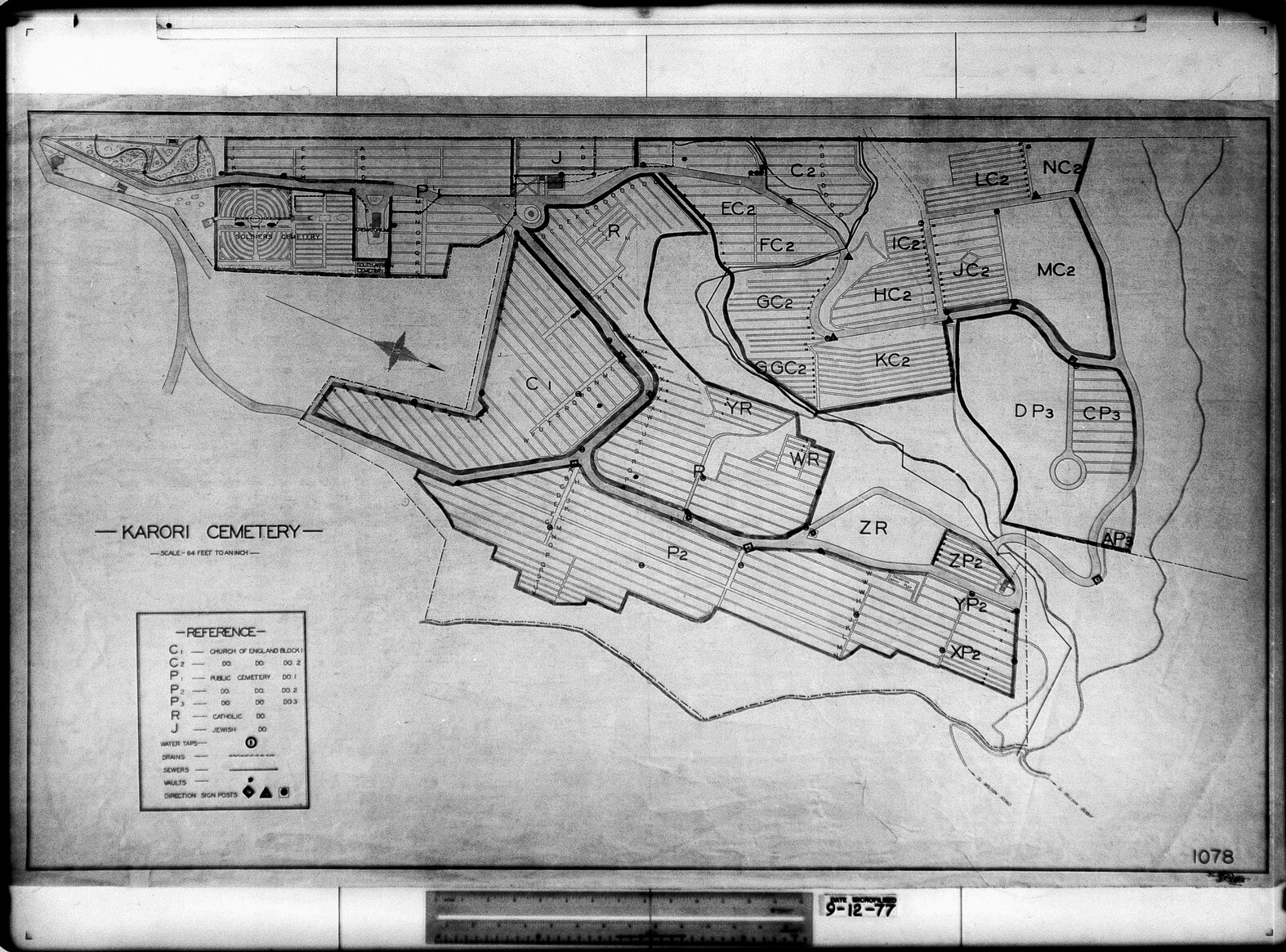 Plan of Layout, Karori Cemetery