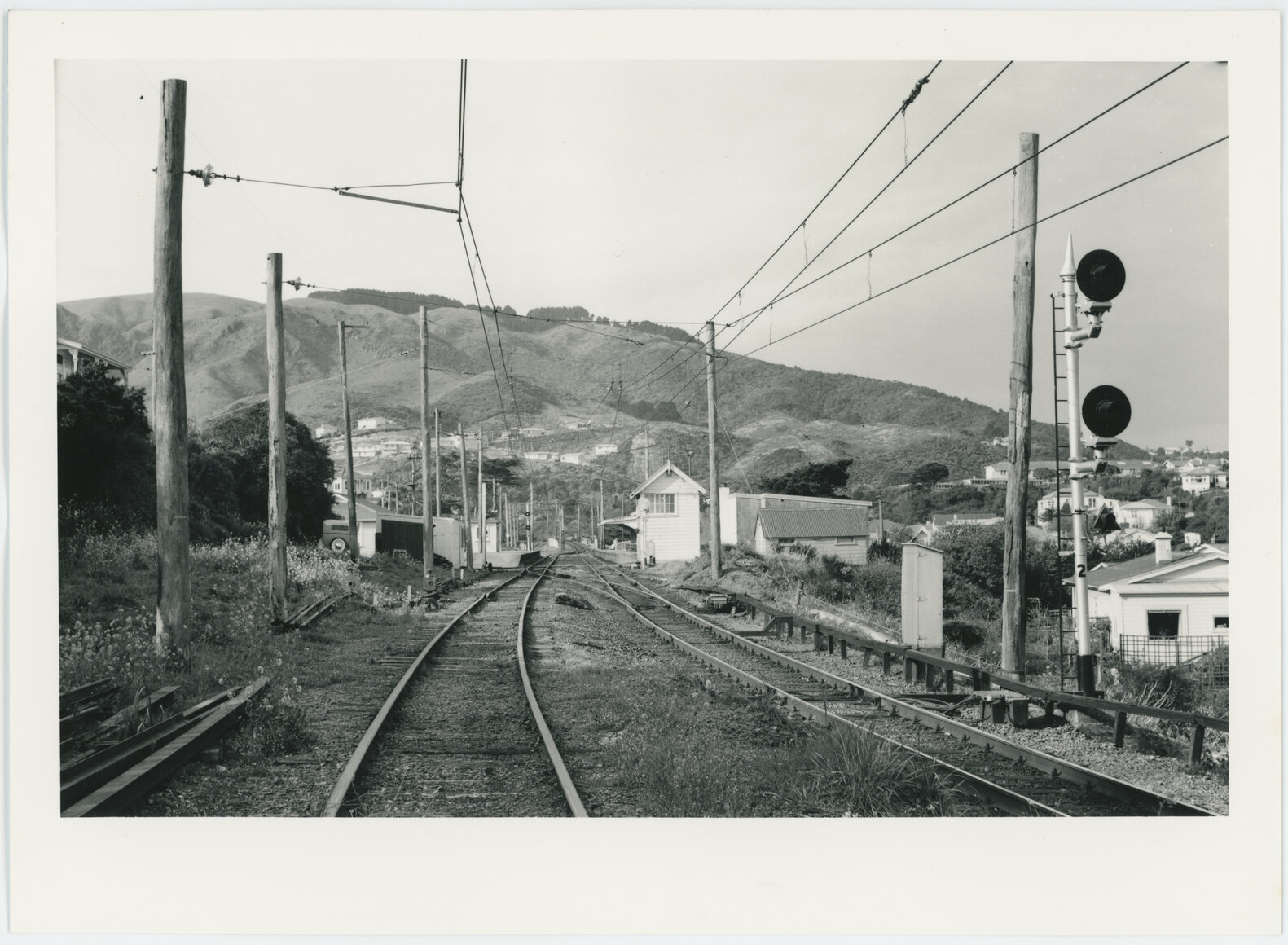 Ngaio Railway Station, view from south backshunt looking north