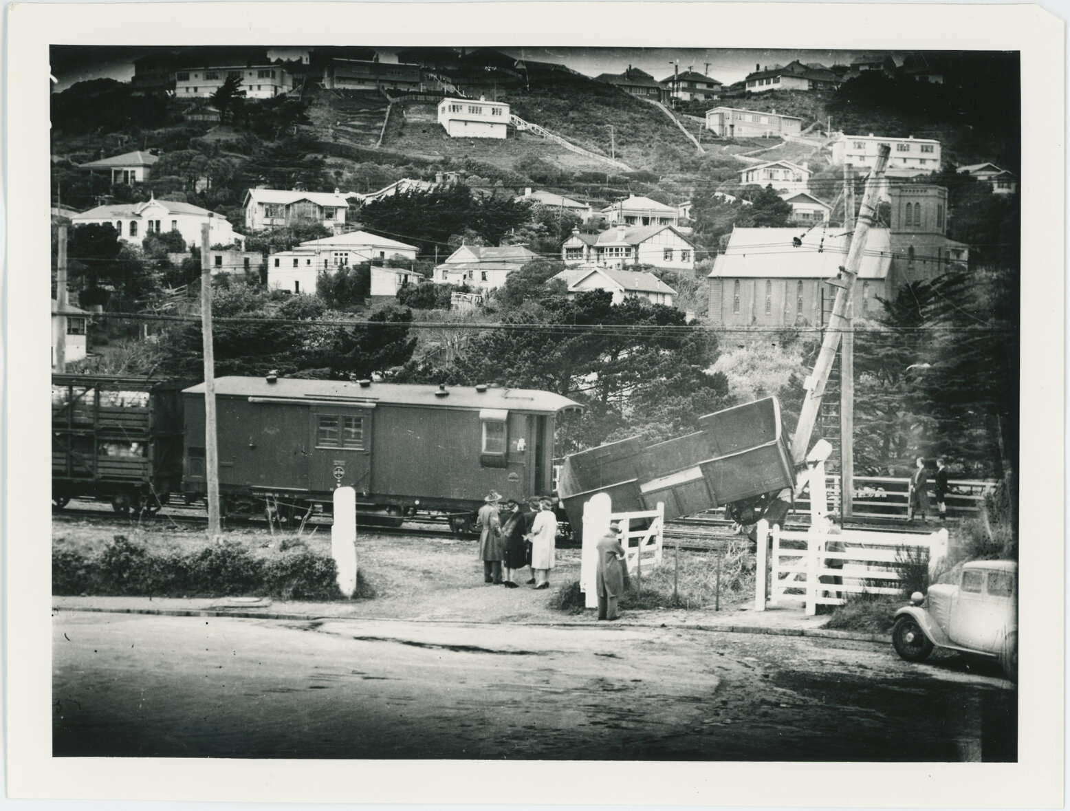 Shunting mishap, in the siding off the north backshunt