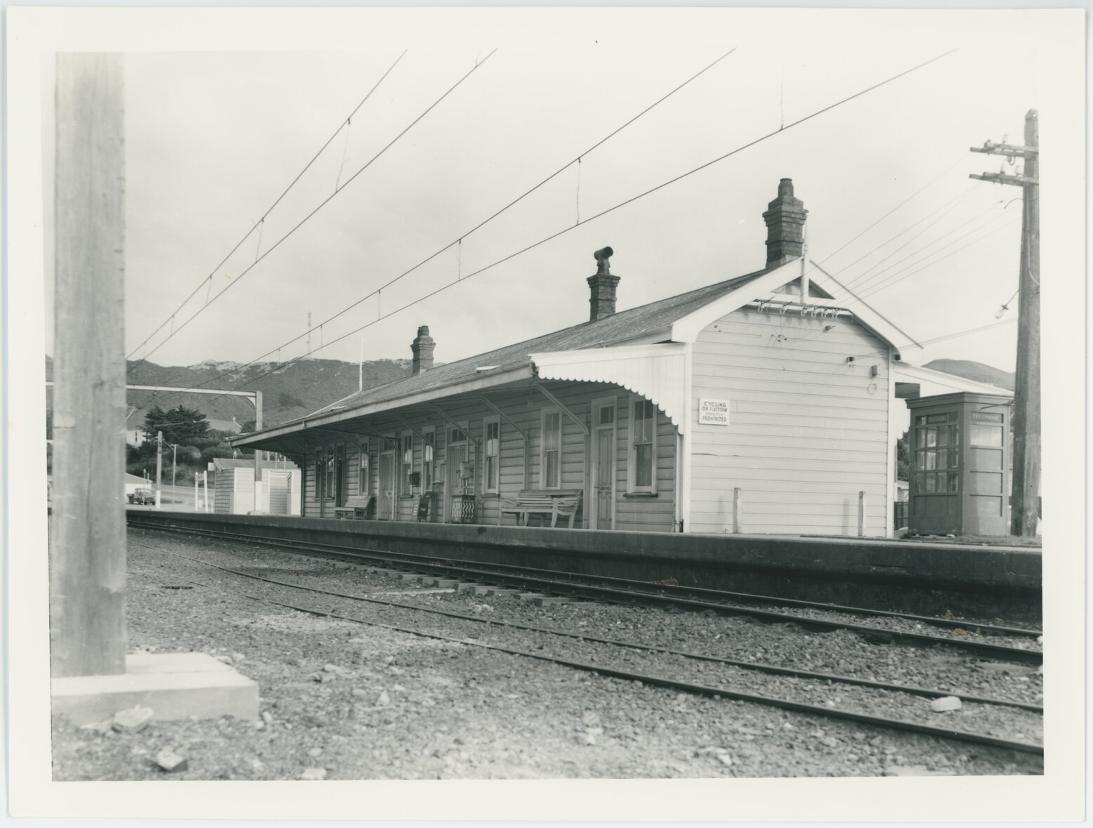 Johnsonville Railway Station, view from tracks looking south