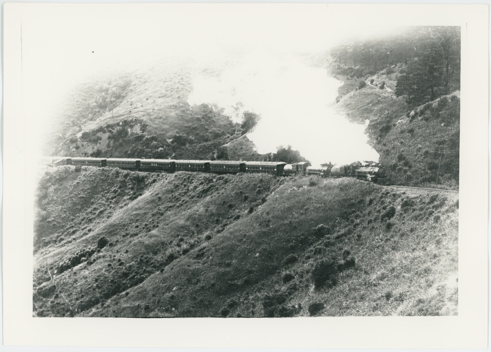 Train above No.5. Tunnel, Ngaio Gorge