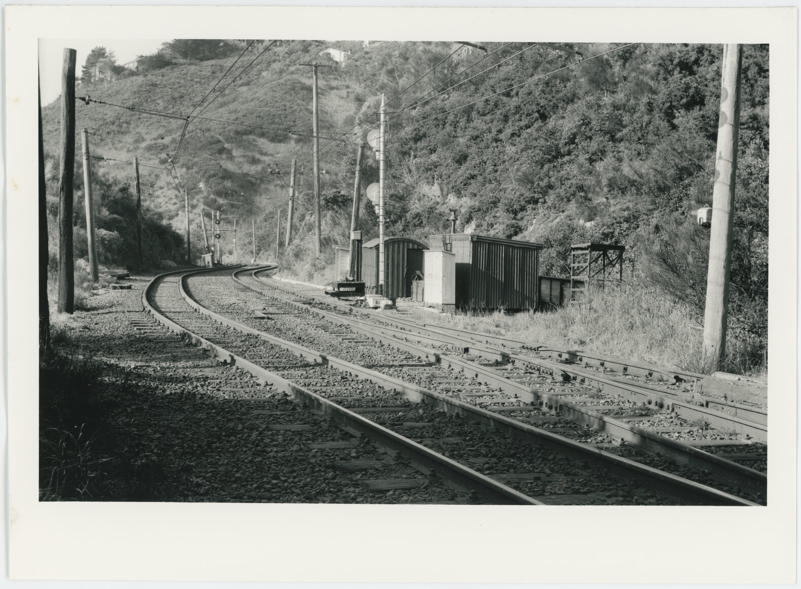 Wadestown crossing loop, Ngaio Gorge, view towards Wellington