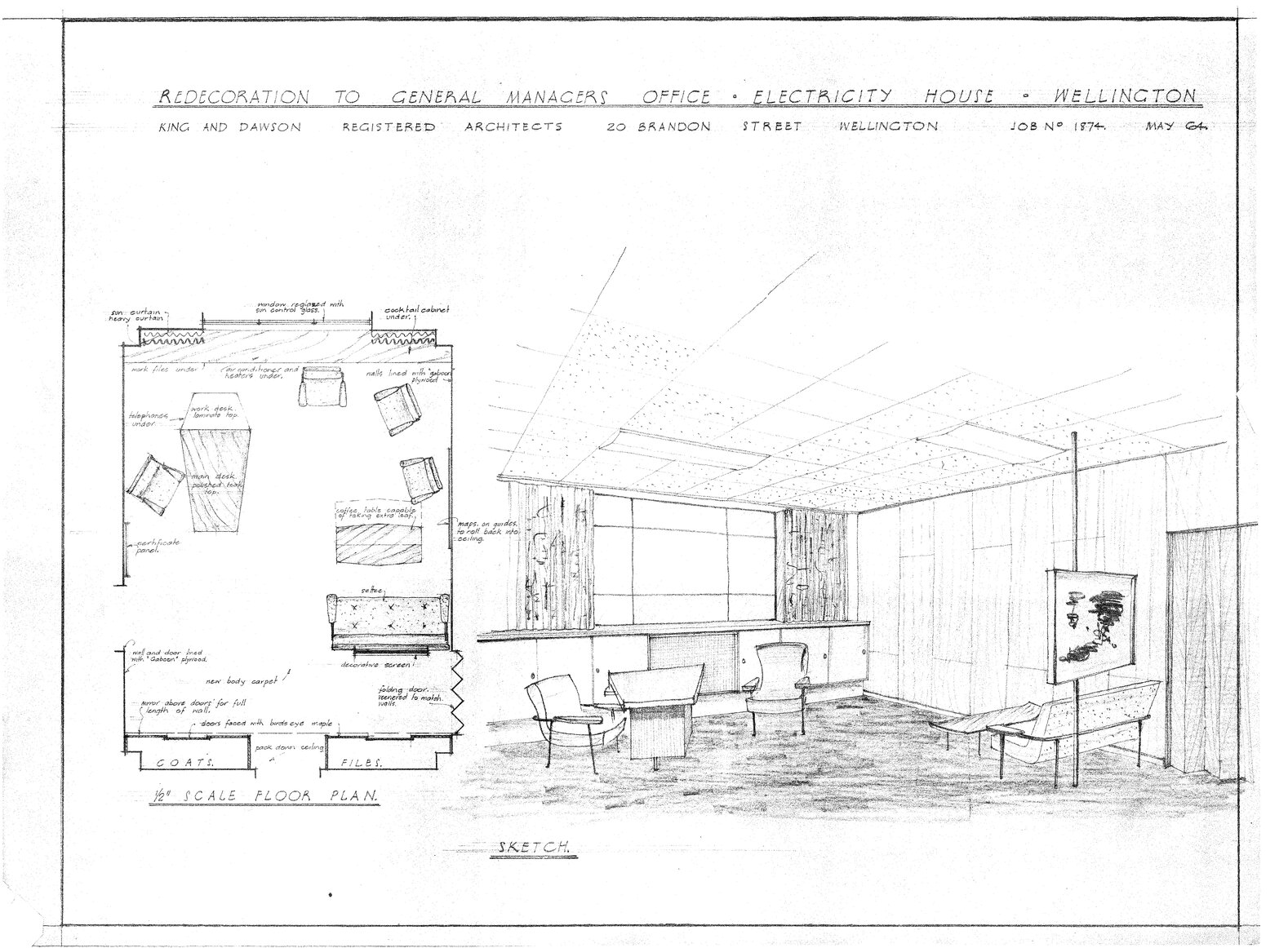 Architectural drawings, Electricity House