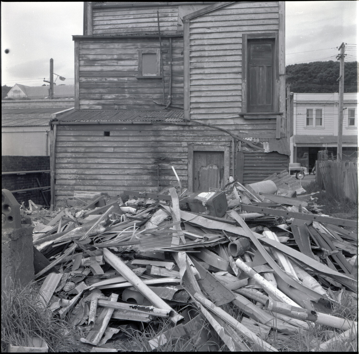j. Sub-standard building, Drummond Street, a two story wooden building