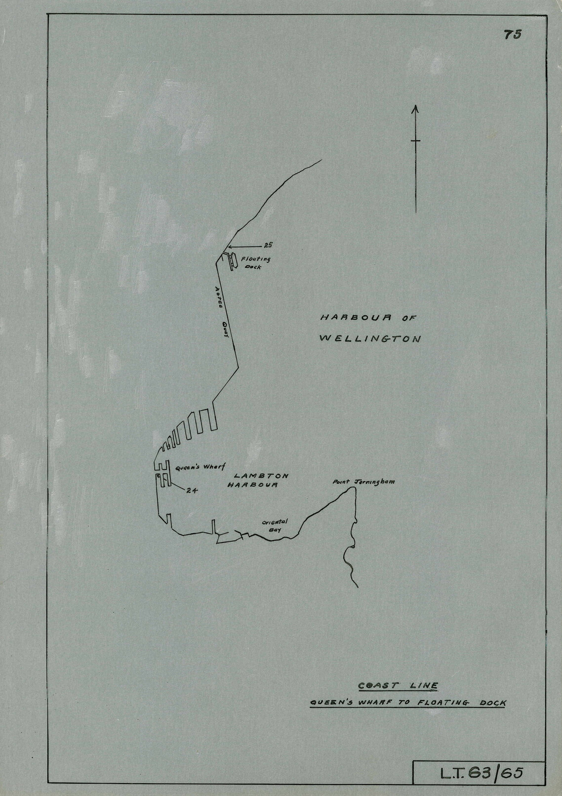 Coast Line. Queen's Wharf to Floating Dock