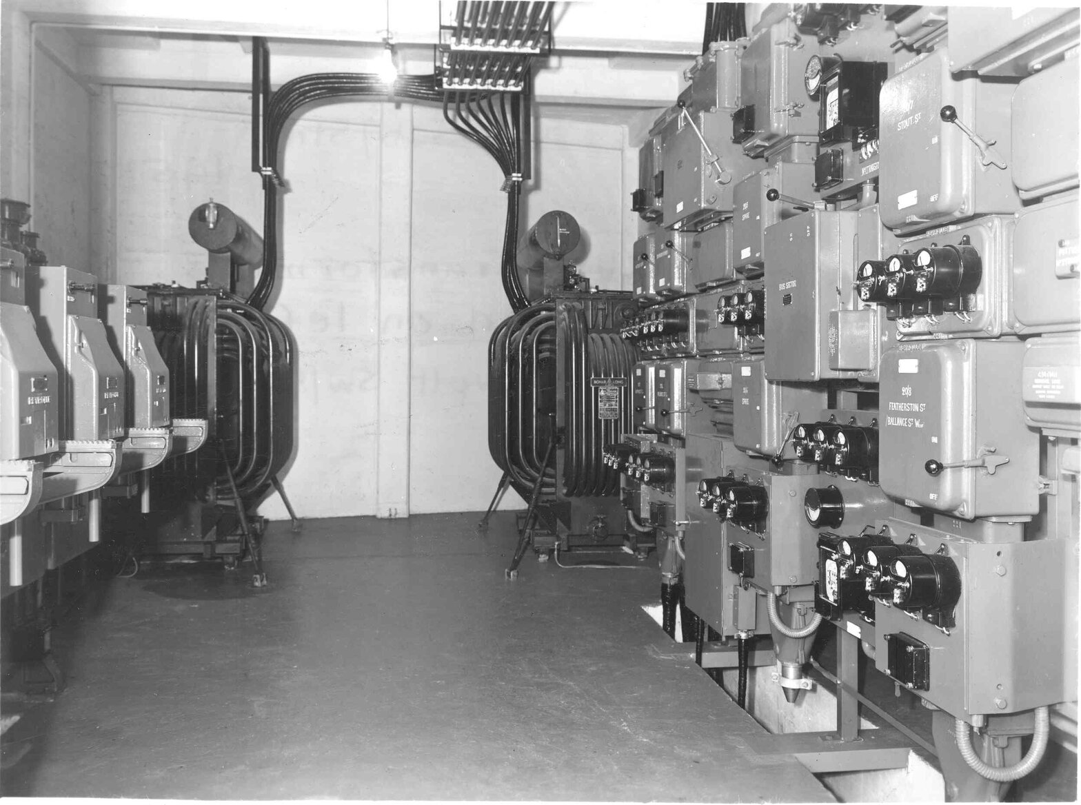 Interior of Whitmore Street substation