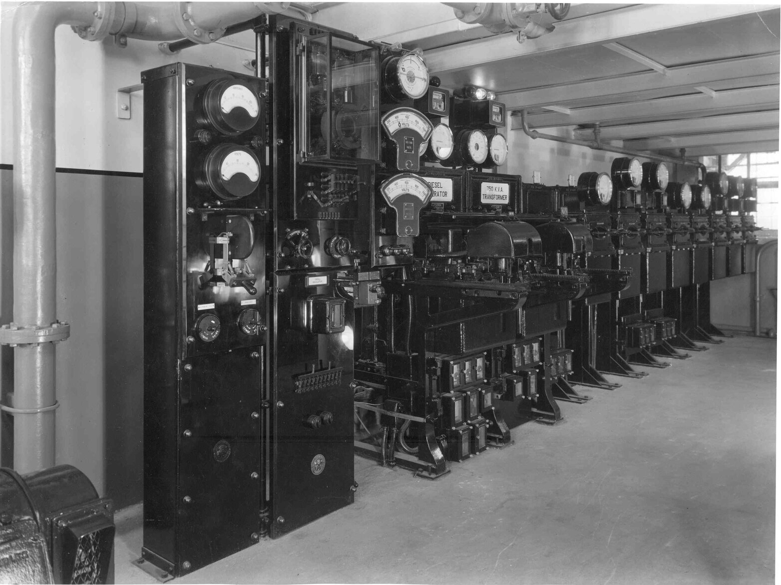 Controls and meters, possibly Jervois Quay power station