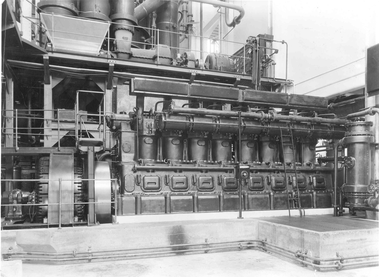 Diesel engine plus alternator, Evans Bay Power Station