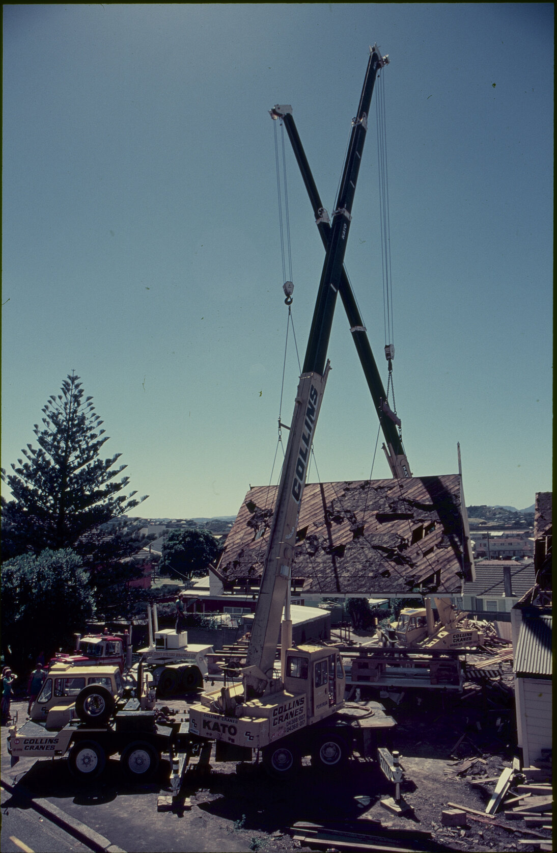 City Scapes - Suburbs, church being shifted from Childers Terrace, Kilbirnie