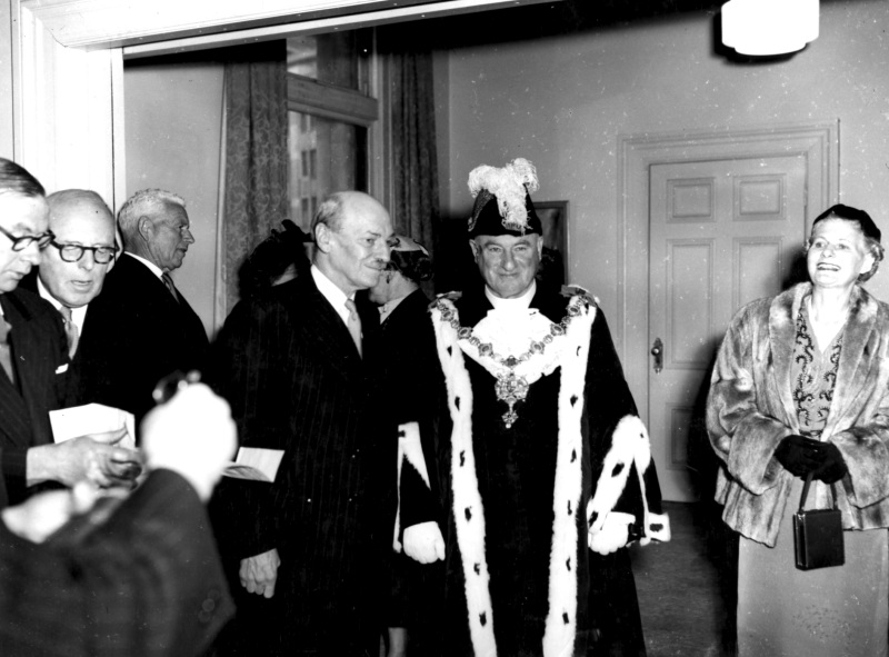 Right Honorable Clement Attlee and Mrs. Attlee visit Mayor MacAlister