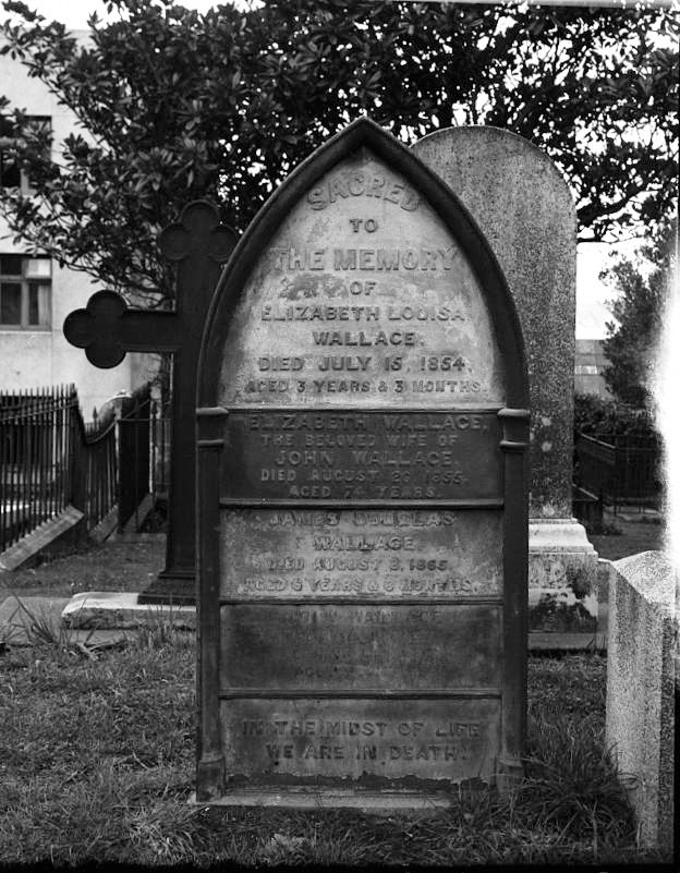 Headstone at Bolton Street Cemetery, Wallace family
