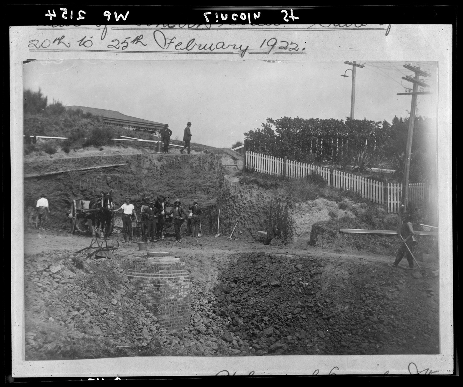 At head of Lincoln Street, 20 Feb 1922-25 Feb 1922