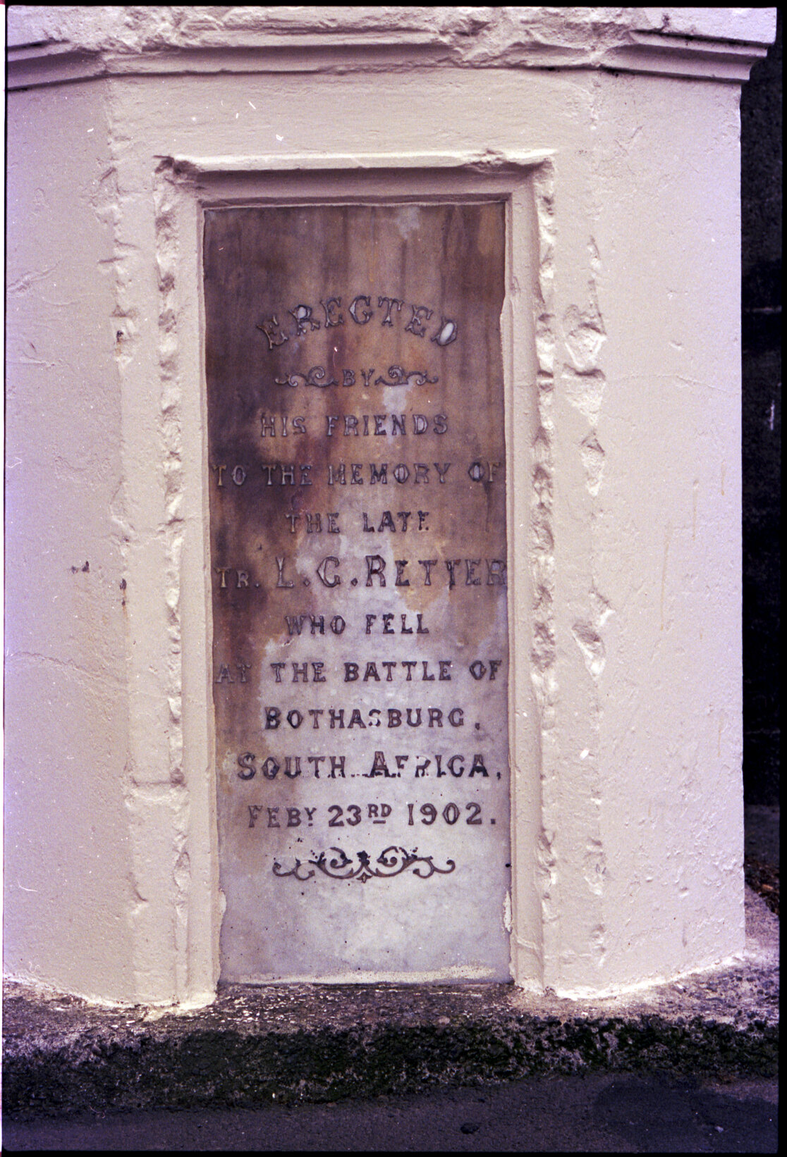 Trooper Retter Memorial, Moorefield Road, Johnsonville