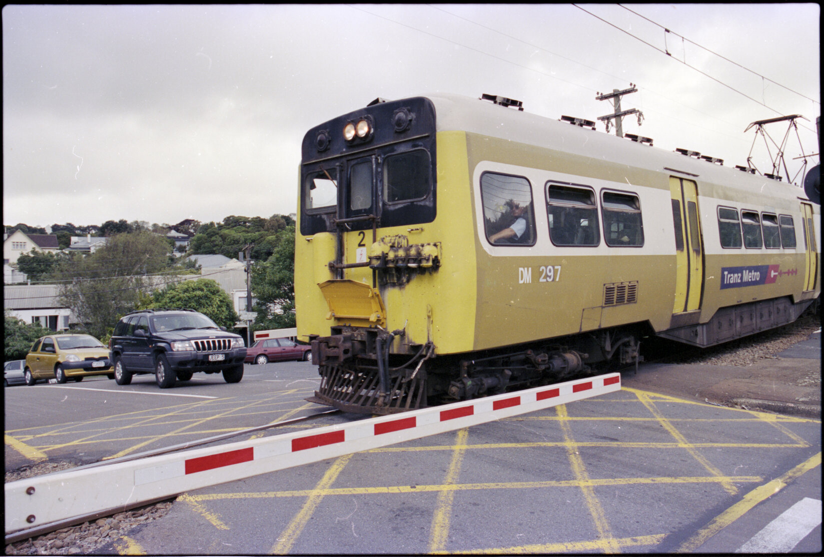 Train at Simla Crescent level crossing