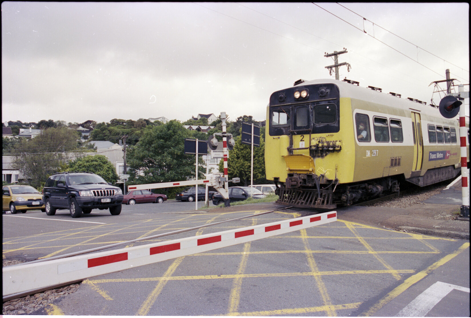 Train at Simla Crescent level crossing